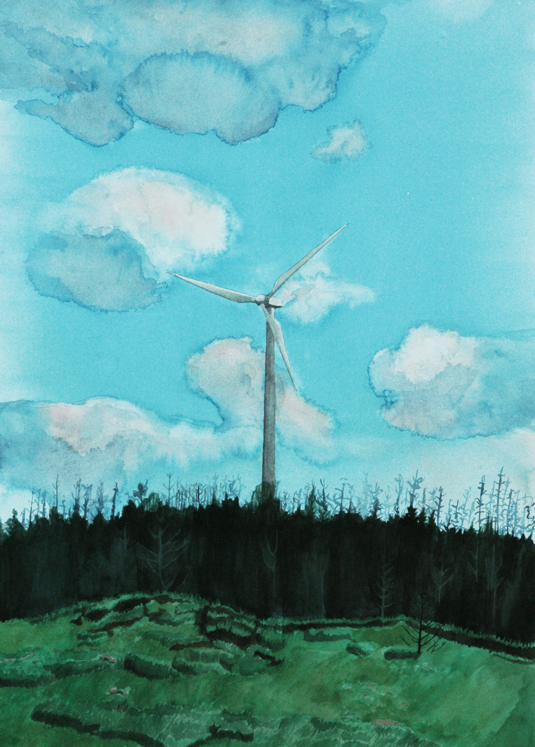 "Windmill with Burnt Wood"