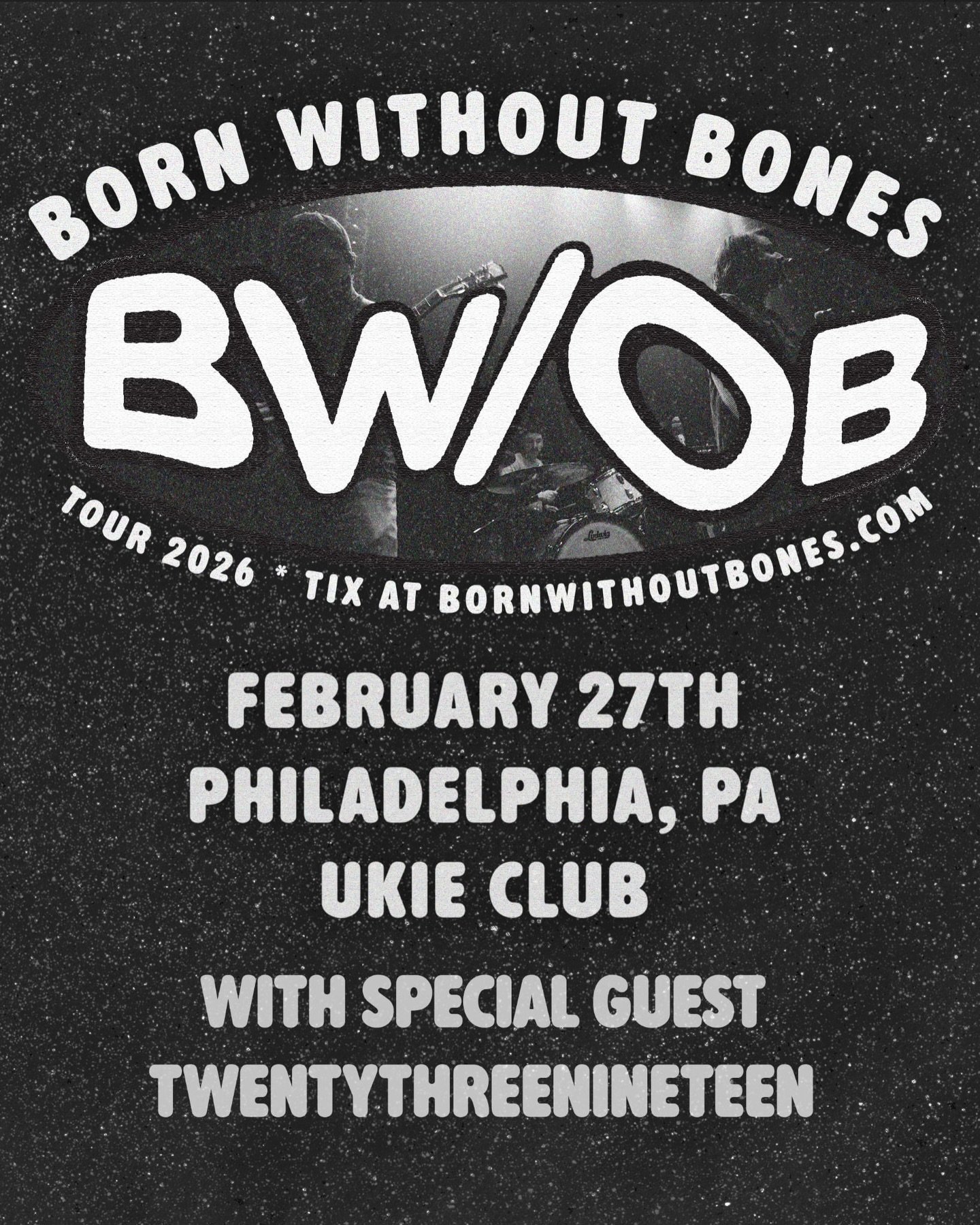 Announcing @bornwithoutbones is coming to Ukie with @xxiiixix as support 🖤 tix are already on sale, see u at the gig!!