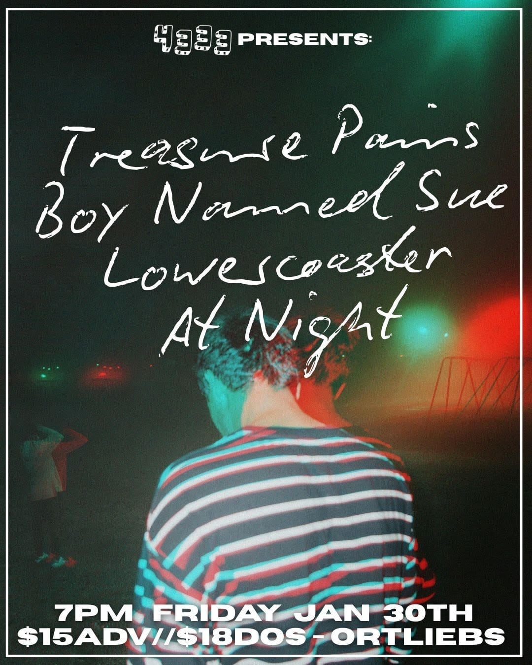 Another banger for ya

@treasurepainsusa, @suenamedboy, @lowercoaster, and @atnightphiladelphia Jan 30 at Ortlieb&rsquo;s 🤝 

Get tix in the bio!