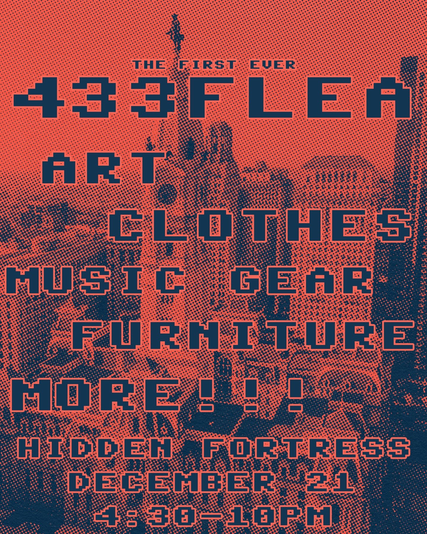 Don&rsquo;t panic buy scratch offs at wawa on your way to the holiday function. Instead, come buy your last minute gifts at hidden fortress on 12/21 at the first ever 433flea.

presented by us and @fortressphl, we bring you 16 local vendors (includin