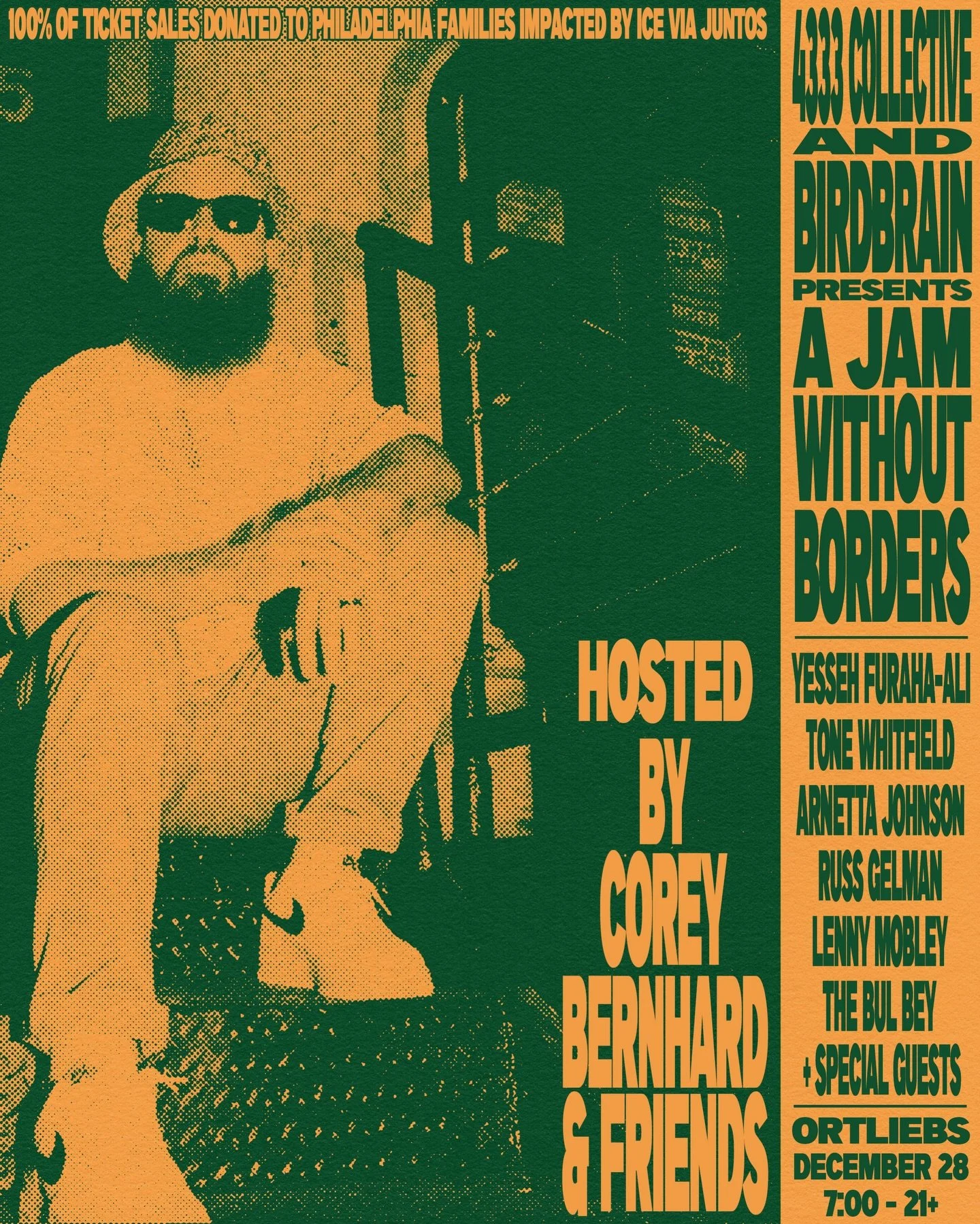 Stoked to be working with @misterweebles on a special fundraiser for Philly families impacted by ICE via @vamos_juntos_ !

Come out December 28 to Ortlieb&rsquo;s for:

@thattrumpetchic
@dakidlenny
@tone_whitfield
@thebulbey
@russg100
@yesseh_ali
and