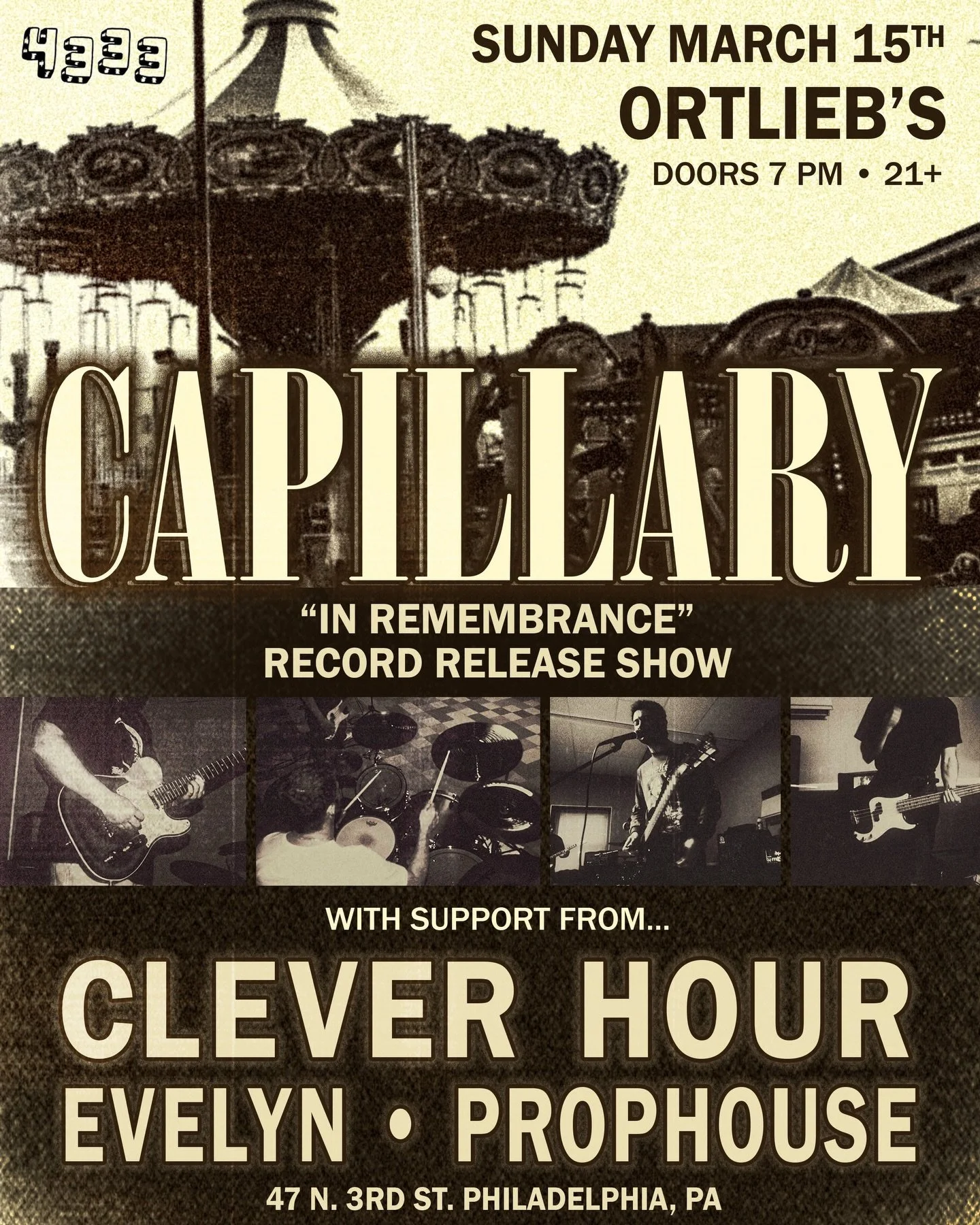 Announcing @capillary_nj&rsquo;s record release for &ldquo;In Remembrance&rdquo;! March 15 at Ortlieb&rsquo;s with support from @cleverhourband, @evelynrockmusic, and @prophousenj 🫡

Tix are live now in the bio!