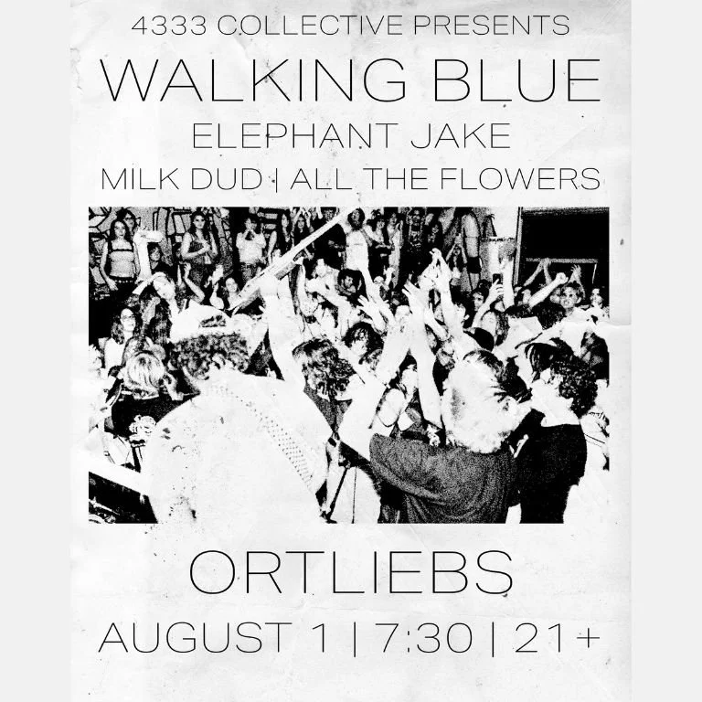 Walking Blue, Elephant Jake, Alltheflowers, and Milk Dud