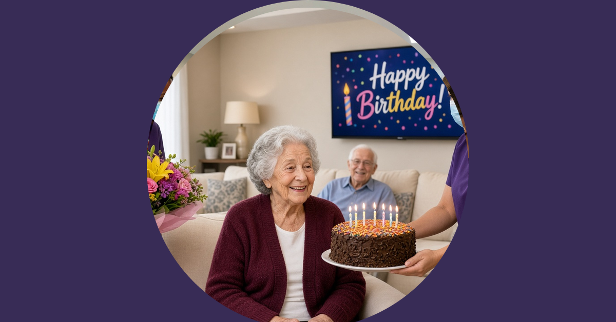 Celebrating a resident’s birthday in Maitland, FL
