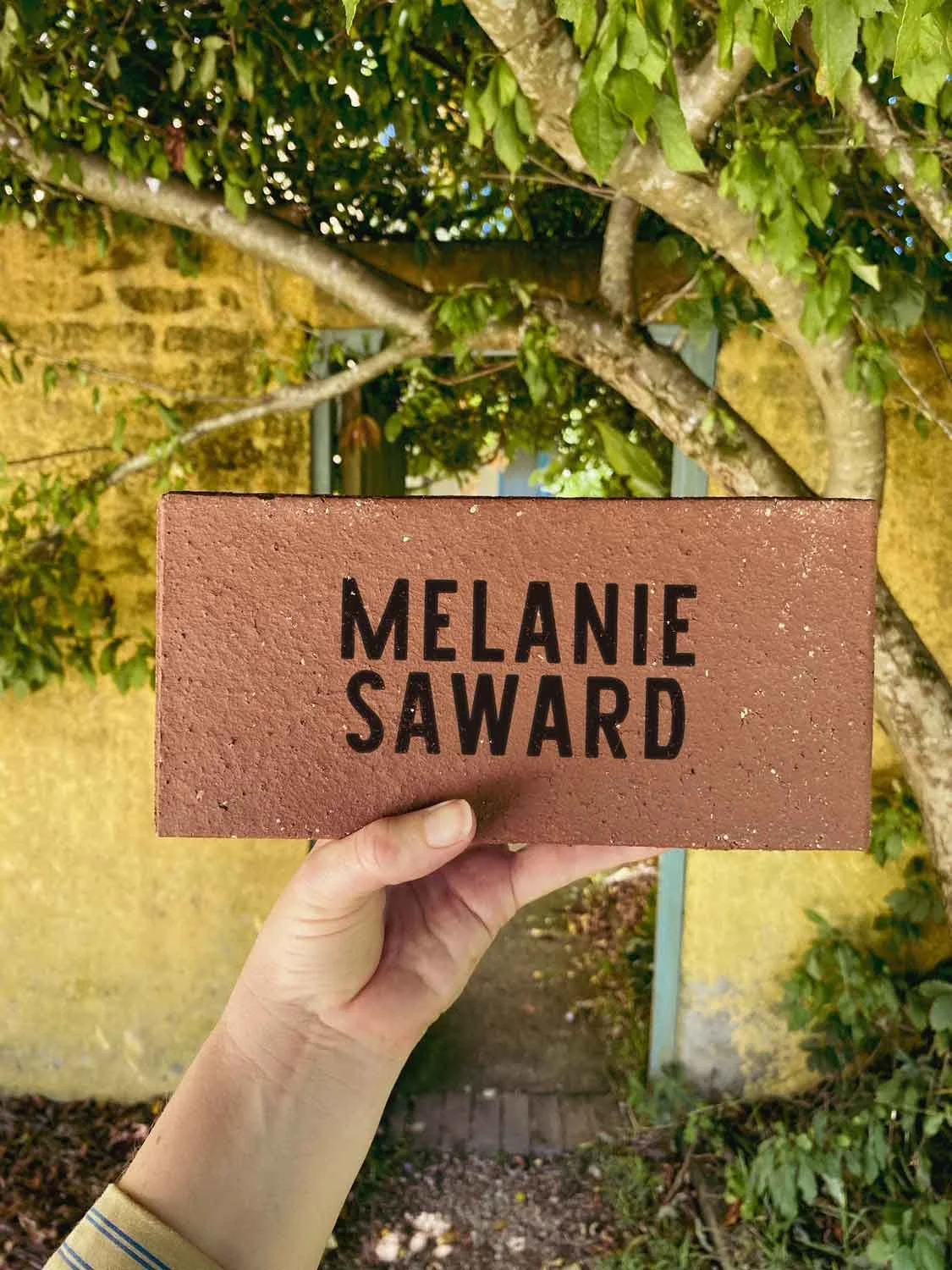 Varuna Alumni, like Melanie Saward, can purchase a personalised paver to support Varuna's new building