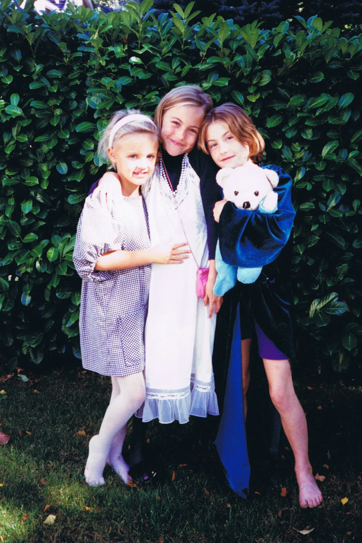 Me on the far right with my best friends and neighbours. We lived mostly in an imaginary world and dressed up as different characters.