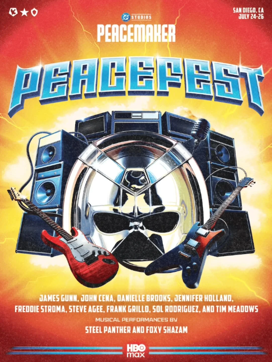 🔥🎸 TOMORROW &mdash; Saturday, July 26th! 🔥

If you&rsquo;re at @comic_con, do&nbsp;not&nbsp;miss this 🤘

⚡️ @foxyshazam is hitting the stage at @hbomax&rsquo;s wildest event yet &mdash;&nbsp;PEACEFEST&nbsp;&mdash; alongside the legendary @steelpa