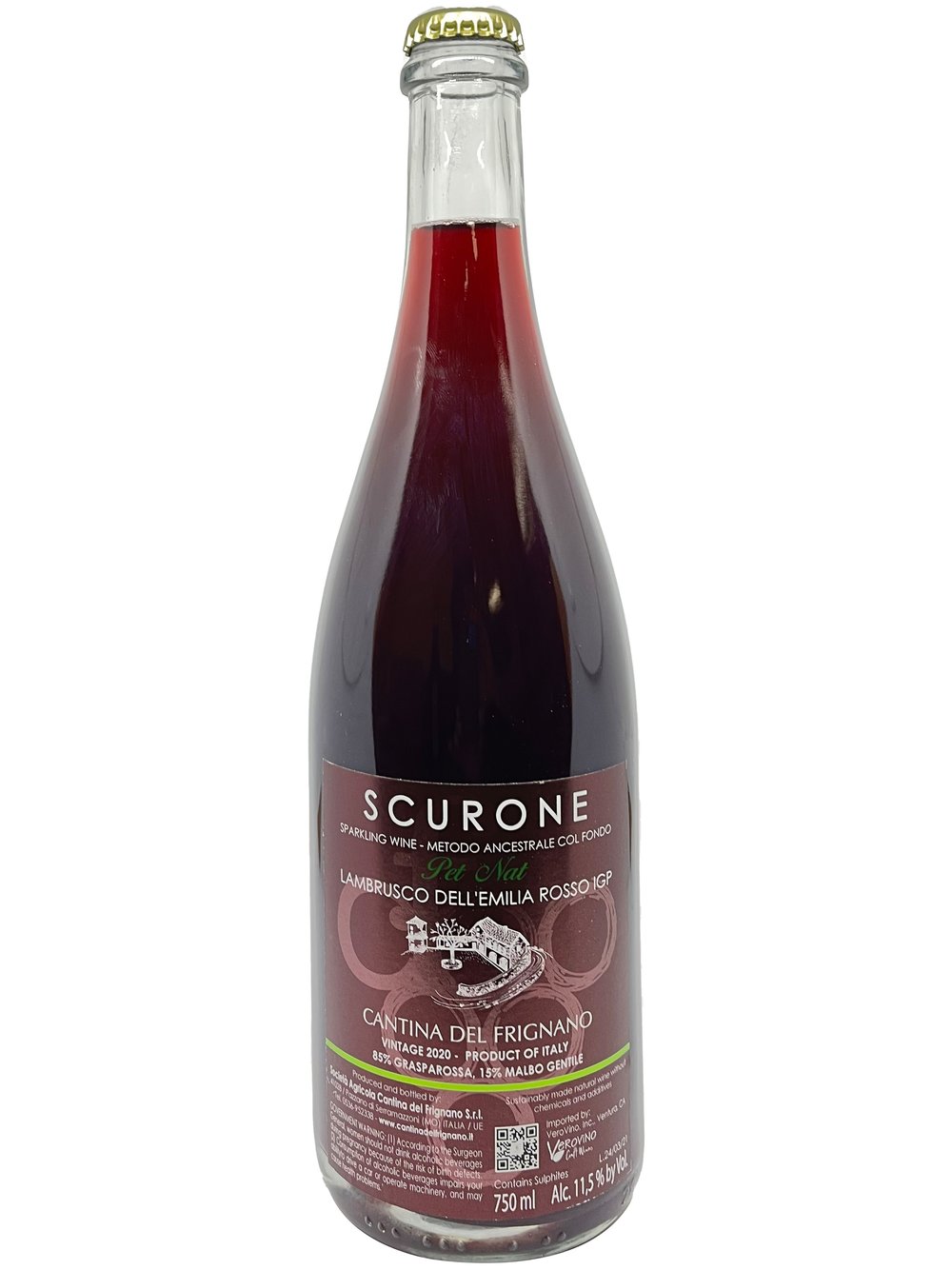 Frignano Scurone Pet Nat Lambrusco Organic Sparkling Natural Wine