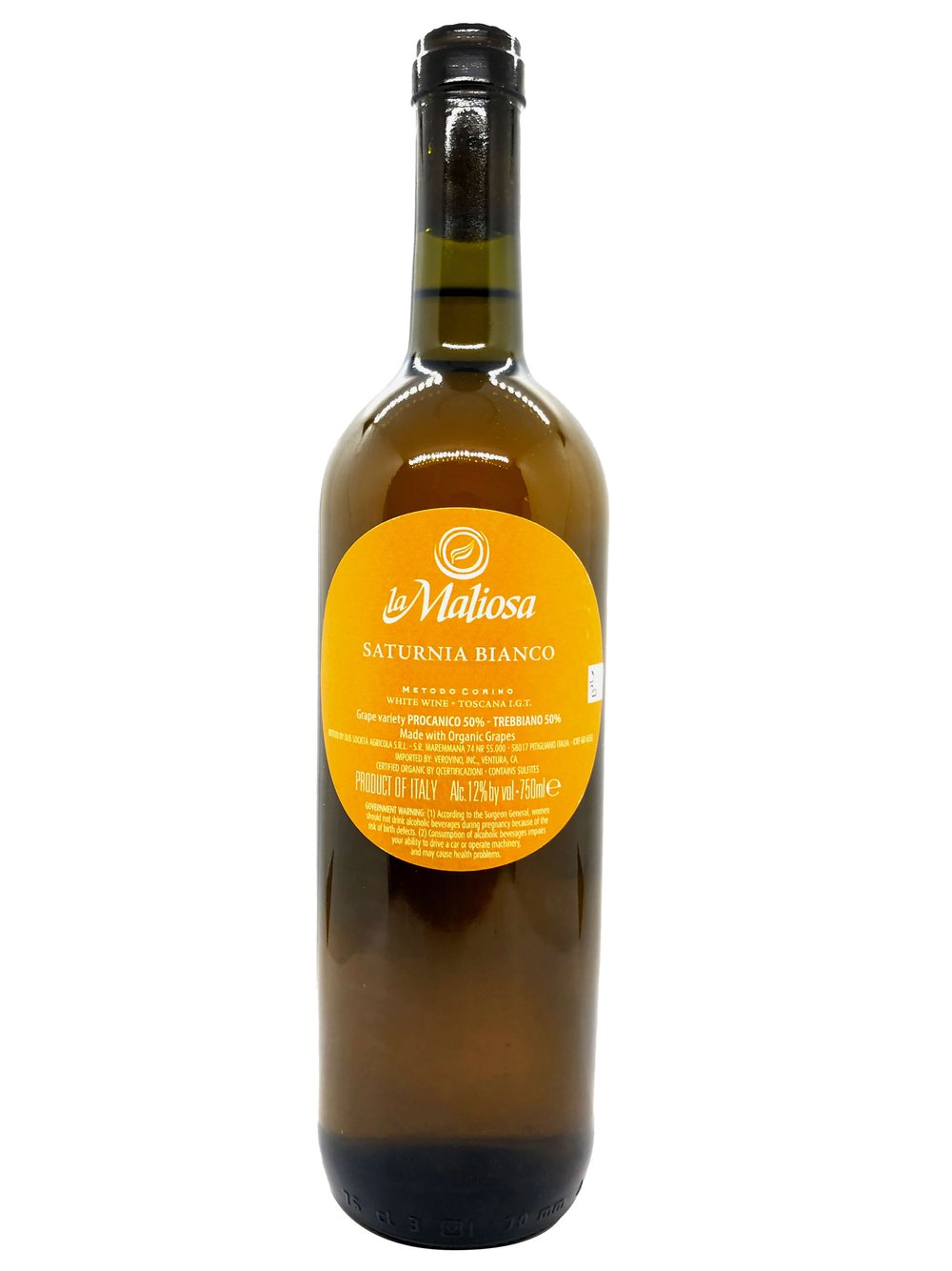 La Maliosa Saturnia Bianco Tuscan Natural Orange Wine Organic Biodynamic