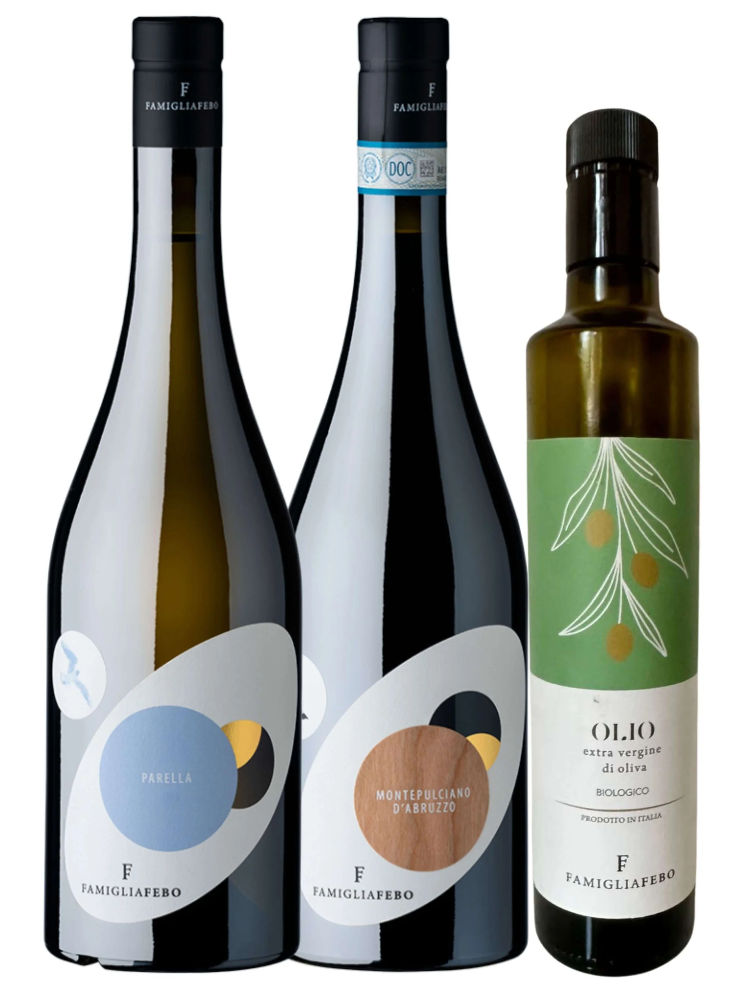 Small Batch Organic Wine and Olive Oil Gift Basket from Abruzzo Italy Shipping Included