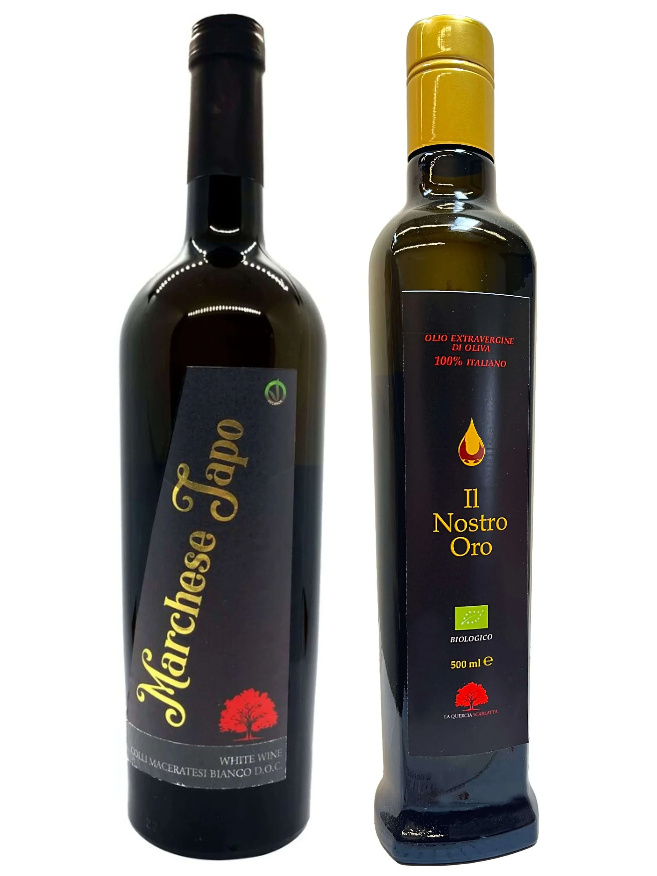 Italian Family Farm Organic Wine and Olive Oil Gift Basket Shipping Included