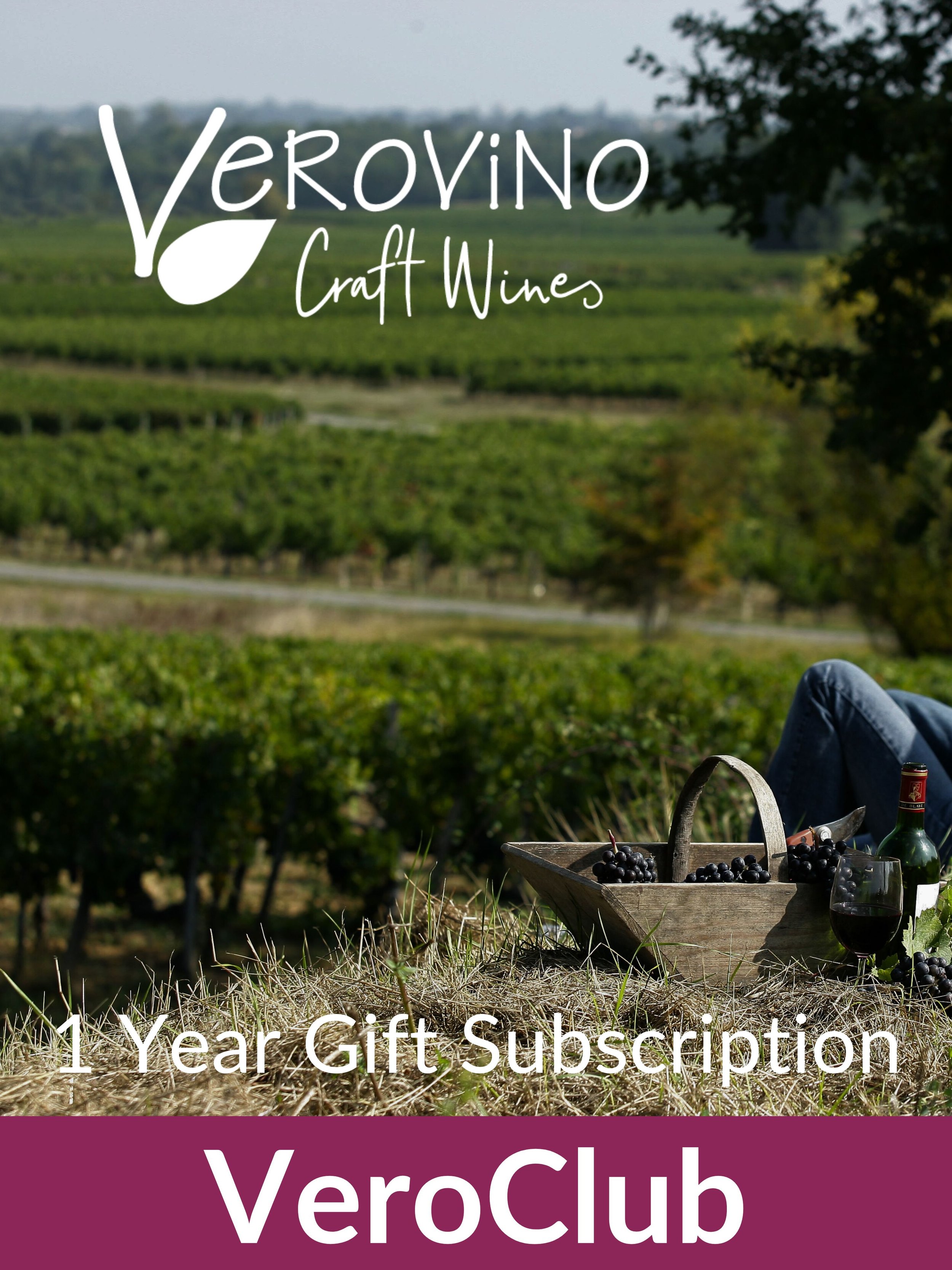 VeroClub Wine Club 1 Year Gift Subscription Shipping Included