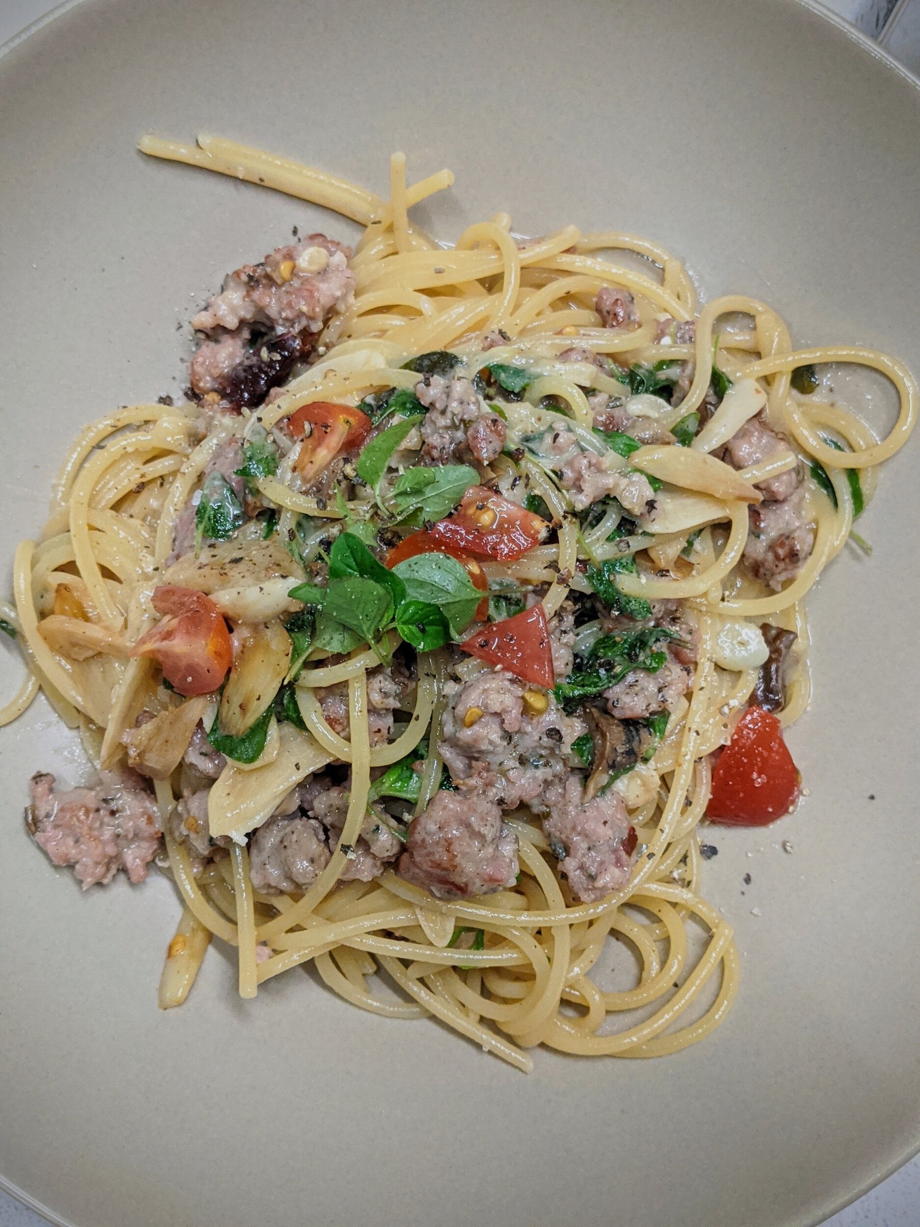 Porcini & Sausage White wine Pasta