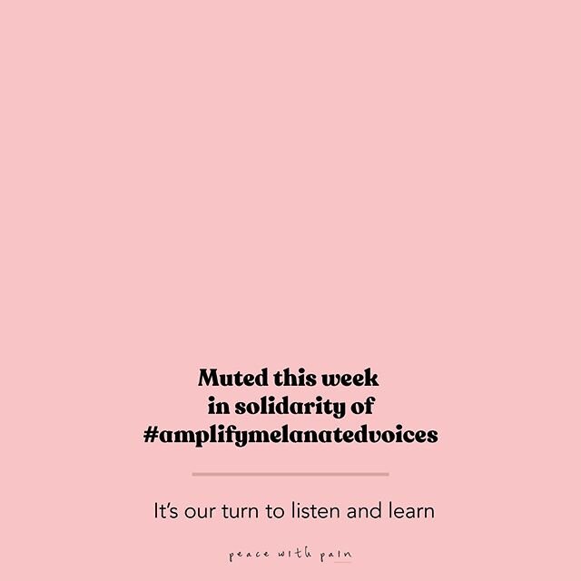 Now is the time to listen and learn. I will not be posting any of my own content in order to give more space for the voices that need to be heard right now. Let&rsquo;s use this time to reflect and learn more ways to support the BIPOC community. I en