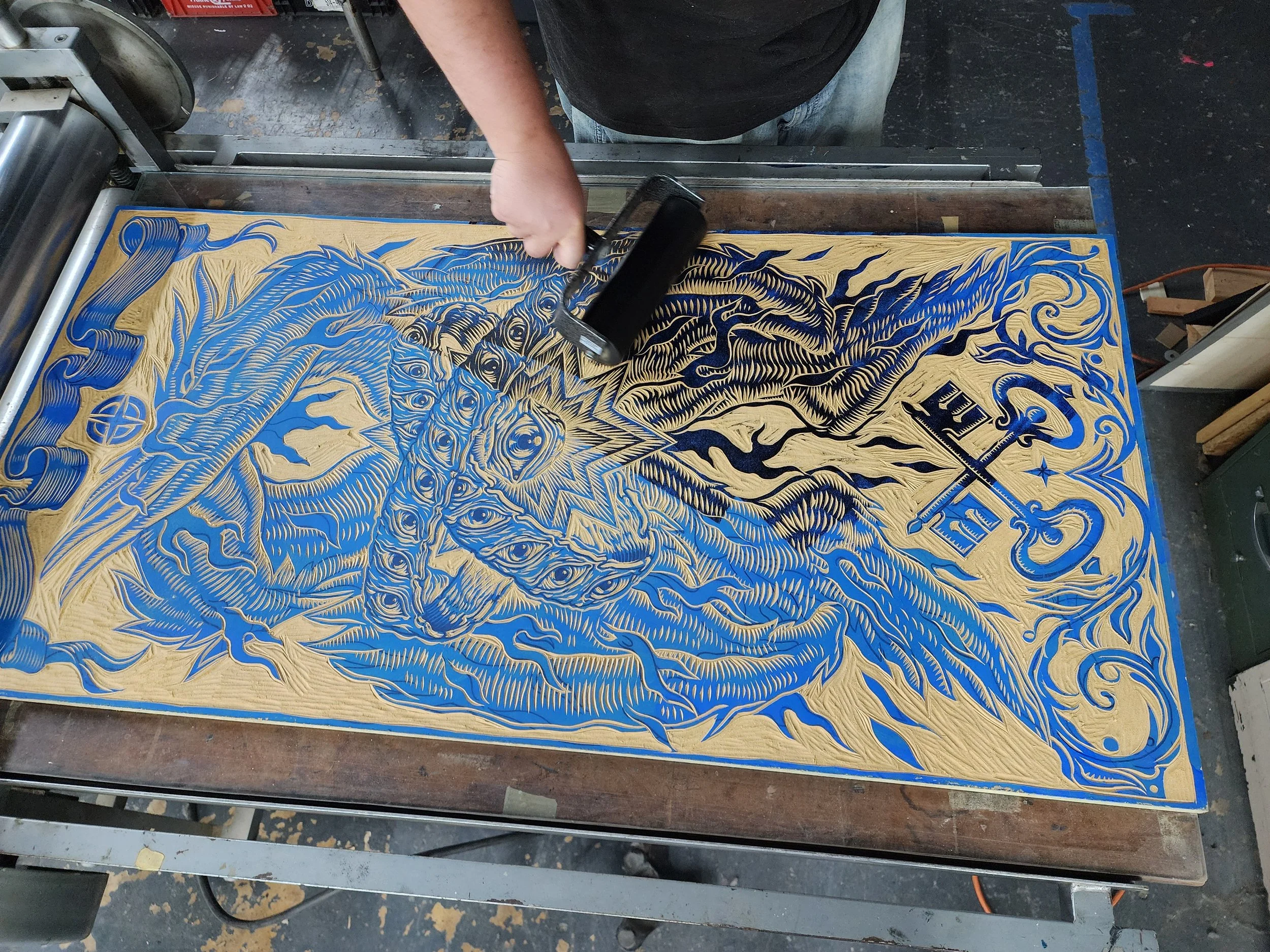 🪵 Large-Scale Woodblock Printing