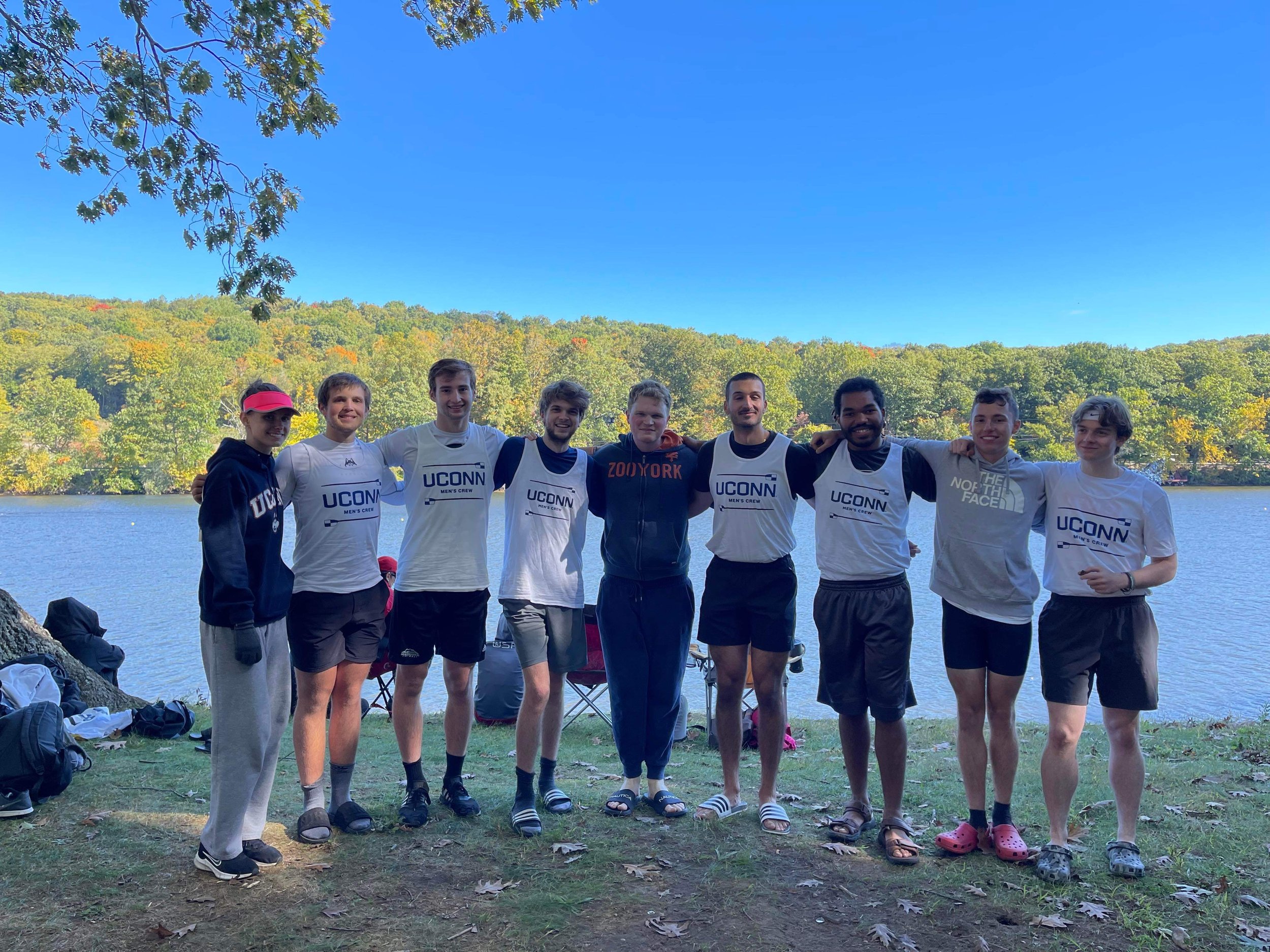 Collegiate Novice 8+ at Housatonic after their first race!