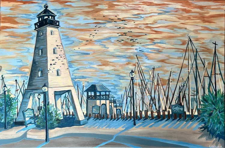 Jones Park. Gulfport Mississippi. Oil on Canvas 2 ft x 3 ft