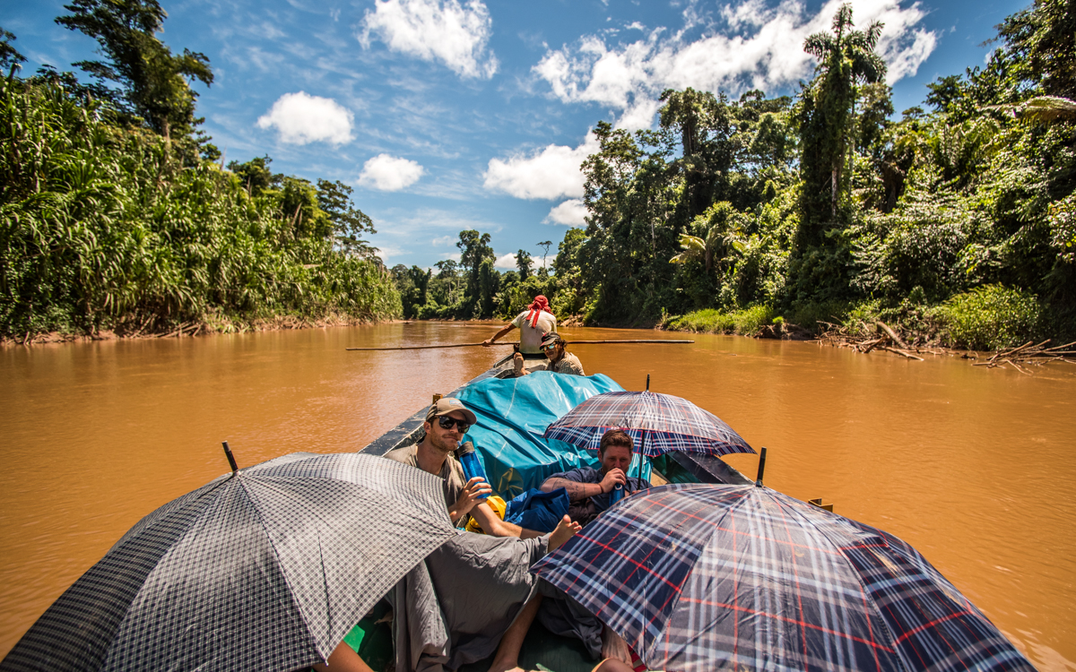 Captain Dante expertly navigates the challenging Río Fierro in the Restricted Zone of Manu Park in an overloaded boat, full of researchers and their luggage. Dante travels this grueling route twice a month and can take weeks to traverse during the dry season or as little as eight hours during rainy season. Once having lived solely off the land, today, tourism has become the major economic strategy for Dante and other native communities. Due to its inaccessibility, Manu National Park only receives around two thousand tourists a year. Increasing tourism is one of the main reasons the Peruvian Government is on the planning stages to create a highway on the park’s borders, which would directly threaten the Matsigenka’s existence. April 17, 2016.