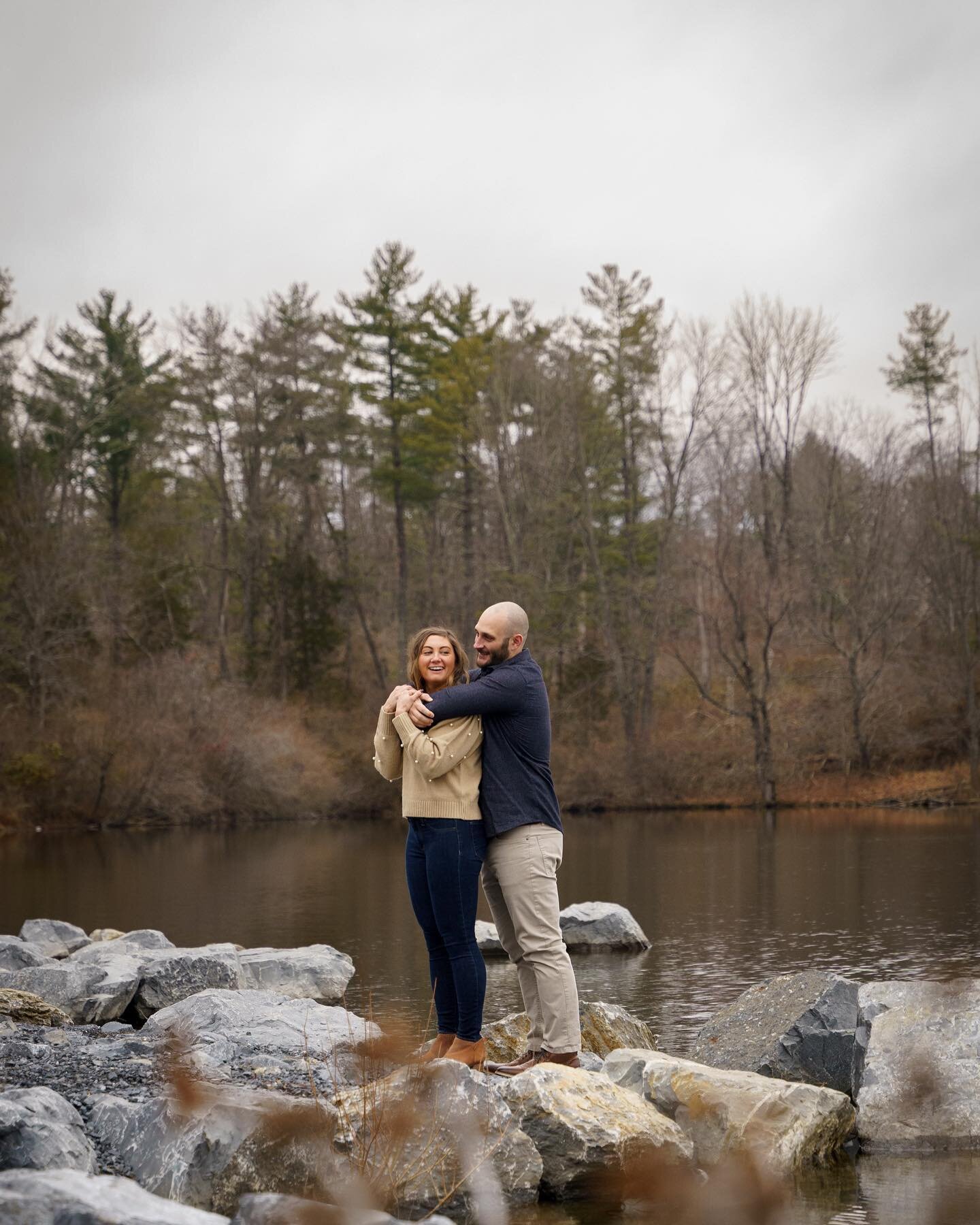 Melissa and Aarons overcast engagement session at Lake Nockamixon in Pennsylvania back in December! &hearts;️

I spent so much time here in high school, watching the water, finding places to hammock, or waste time with friends!