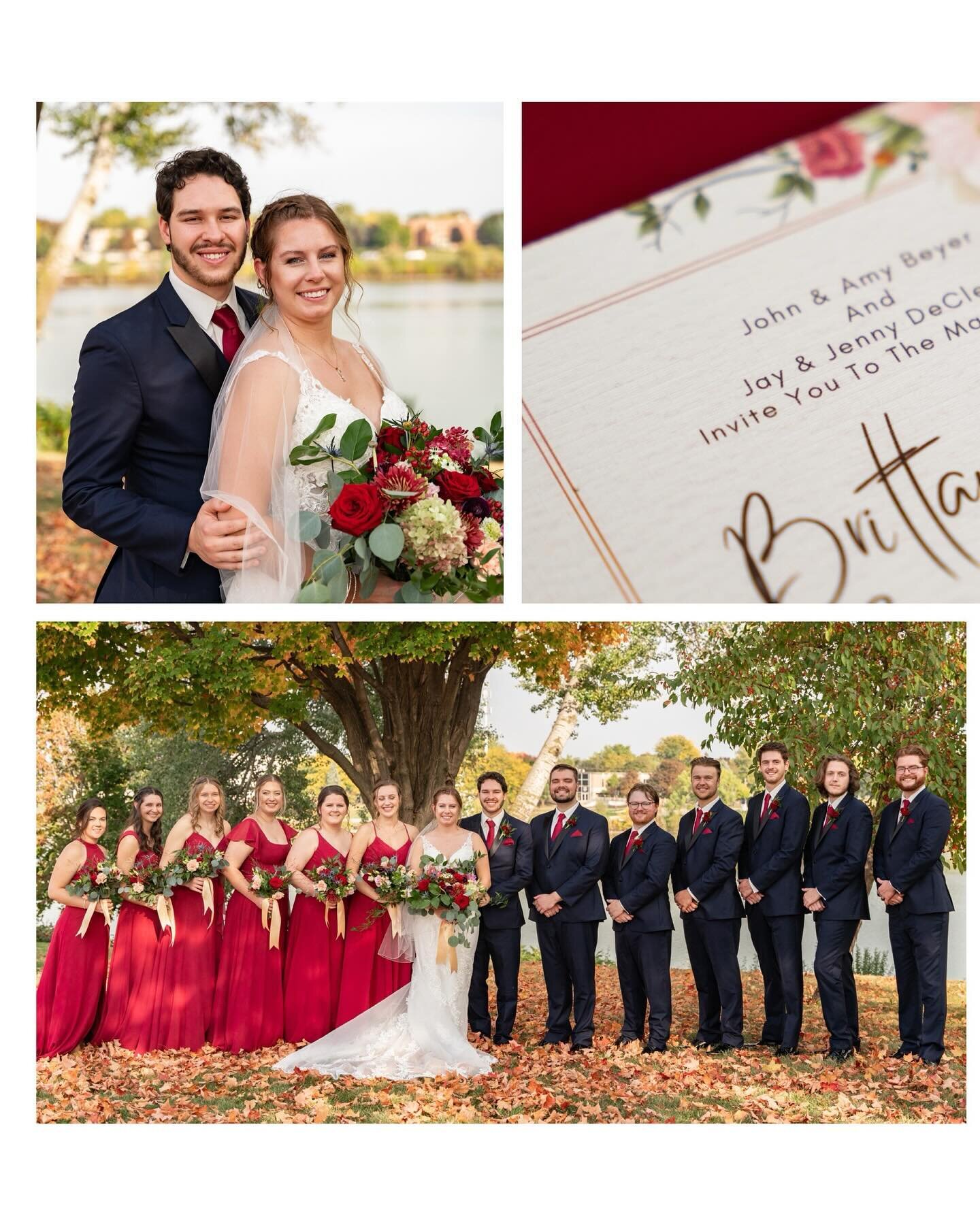The cutest wedding where it&rsquo;s finally beginning to feel like fall! Grant and Brittany&rsquo;s wedding day was a dream!