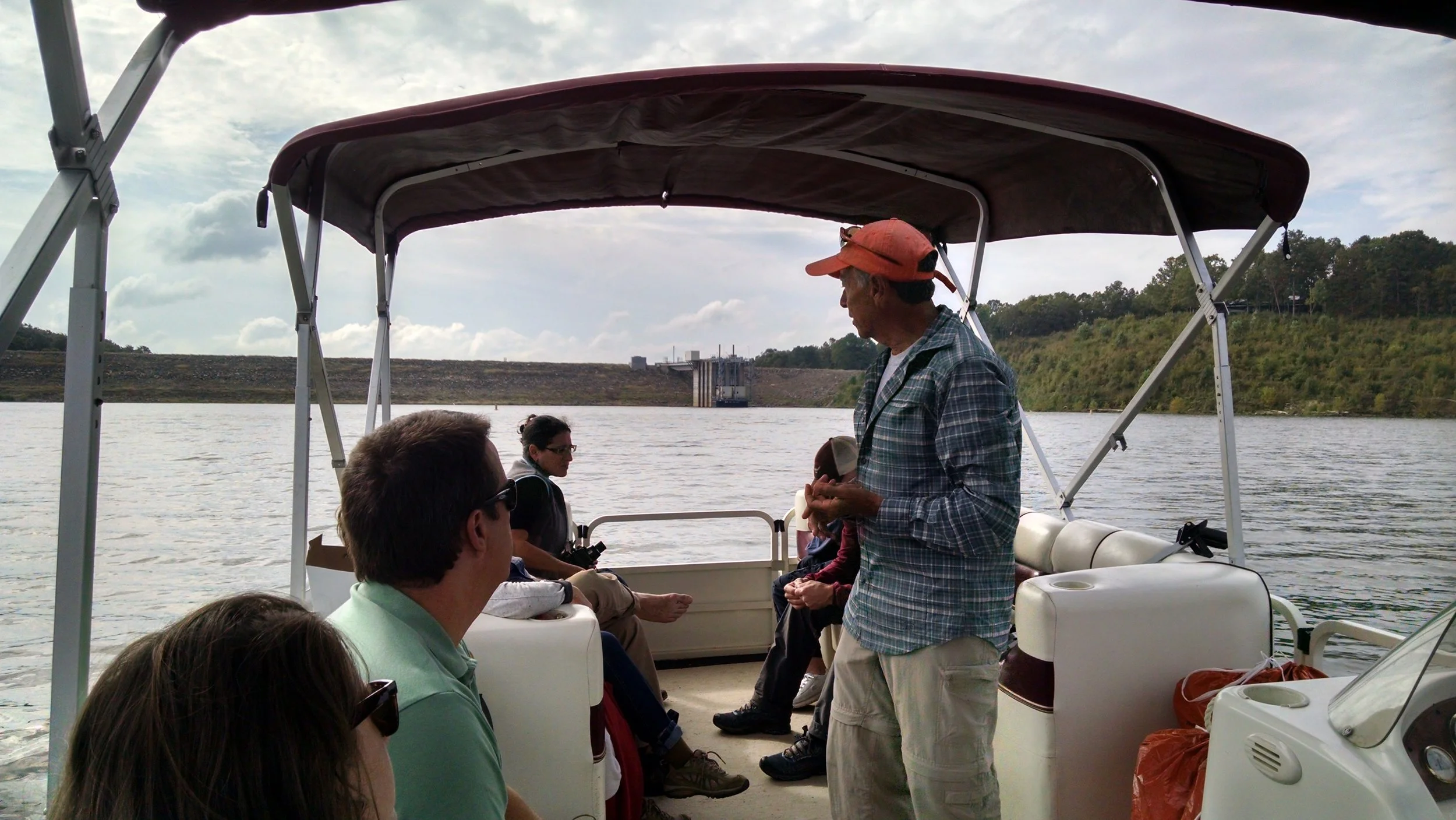 Chatham County Leaders Aboard Pontoon Boat