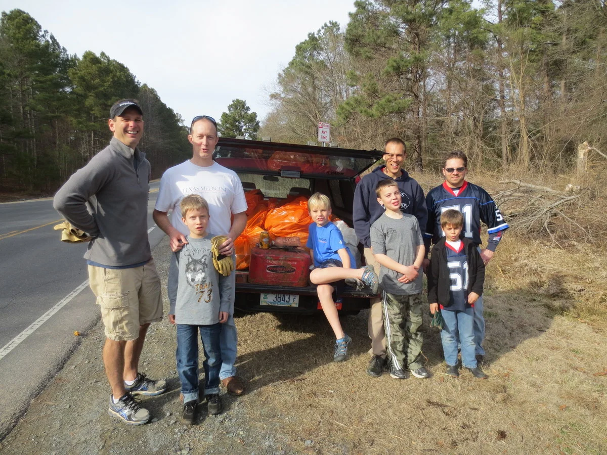 YMCA Guides Little Braves Bushwack for Trash