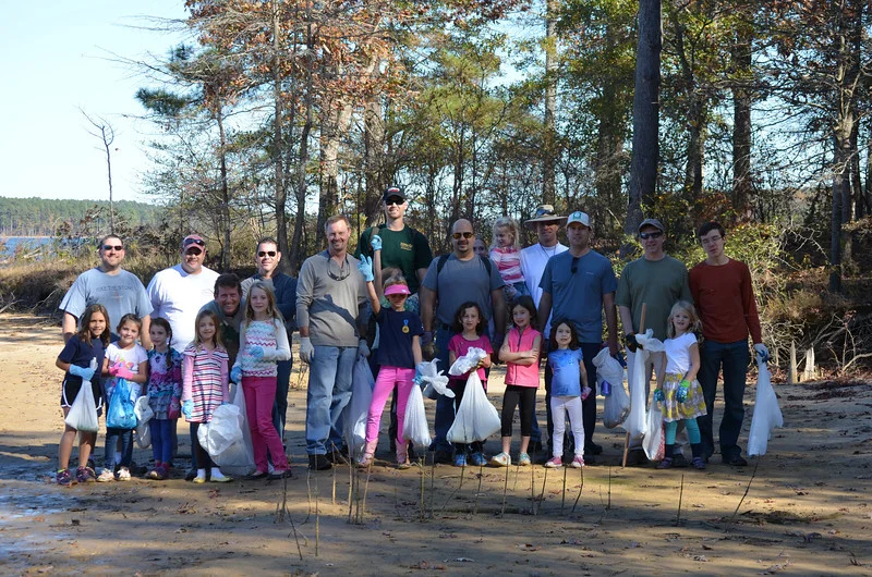 Princess Y Volunteers Remove Trash at Crosswinds Campground