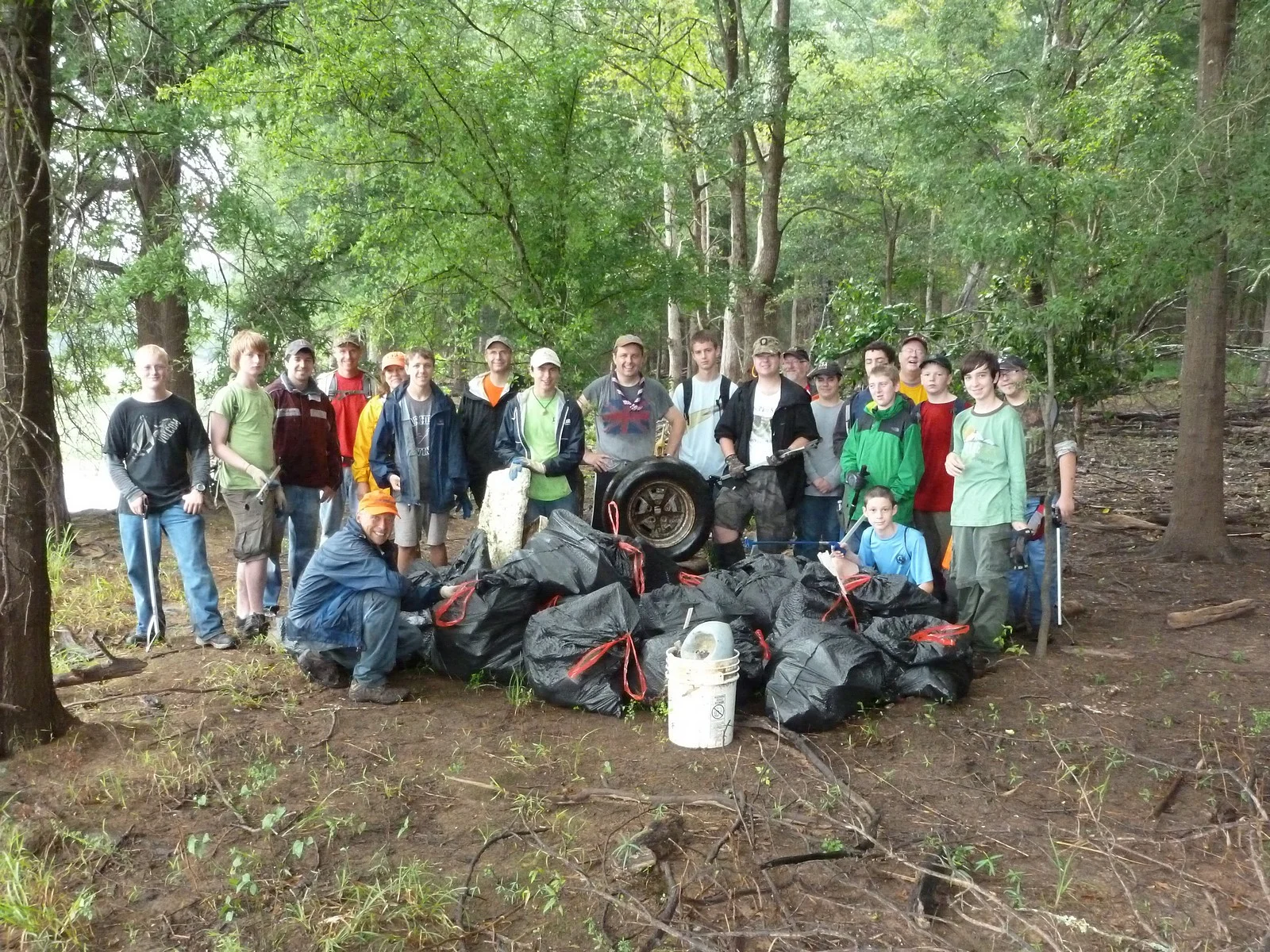Order of the Arrow, Boy Scouts of America Clean Shoreline Rain or Shine!