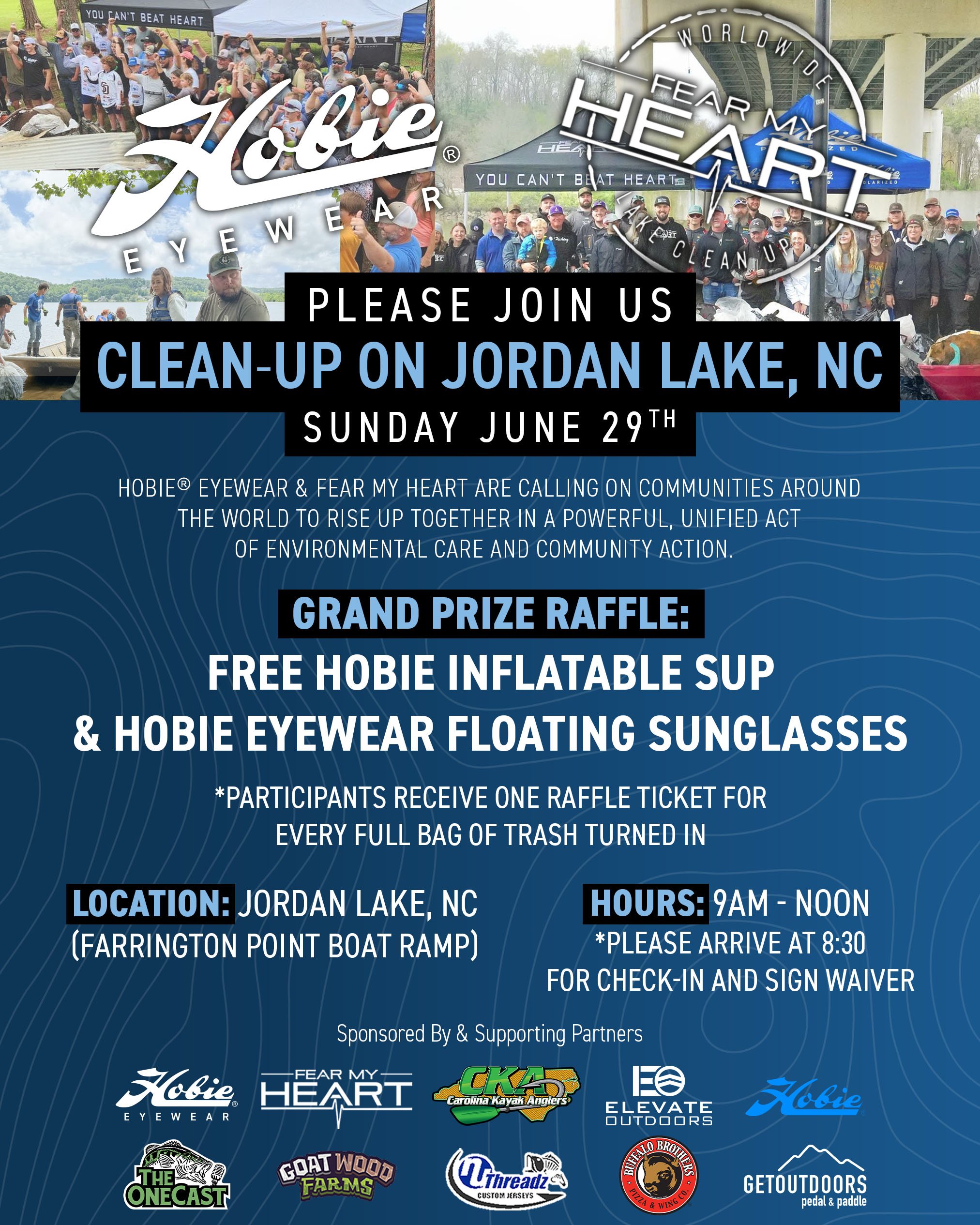 Hobie® Eyewear x Fear My Heart Lake Clean-Up Challenge