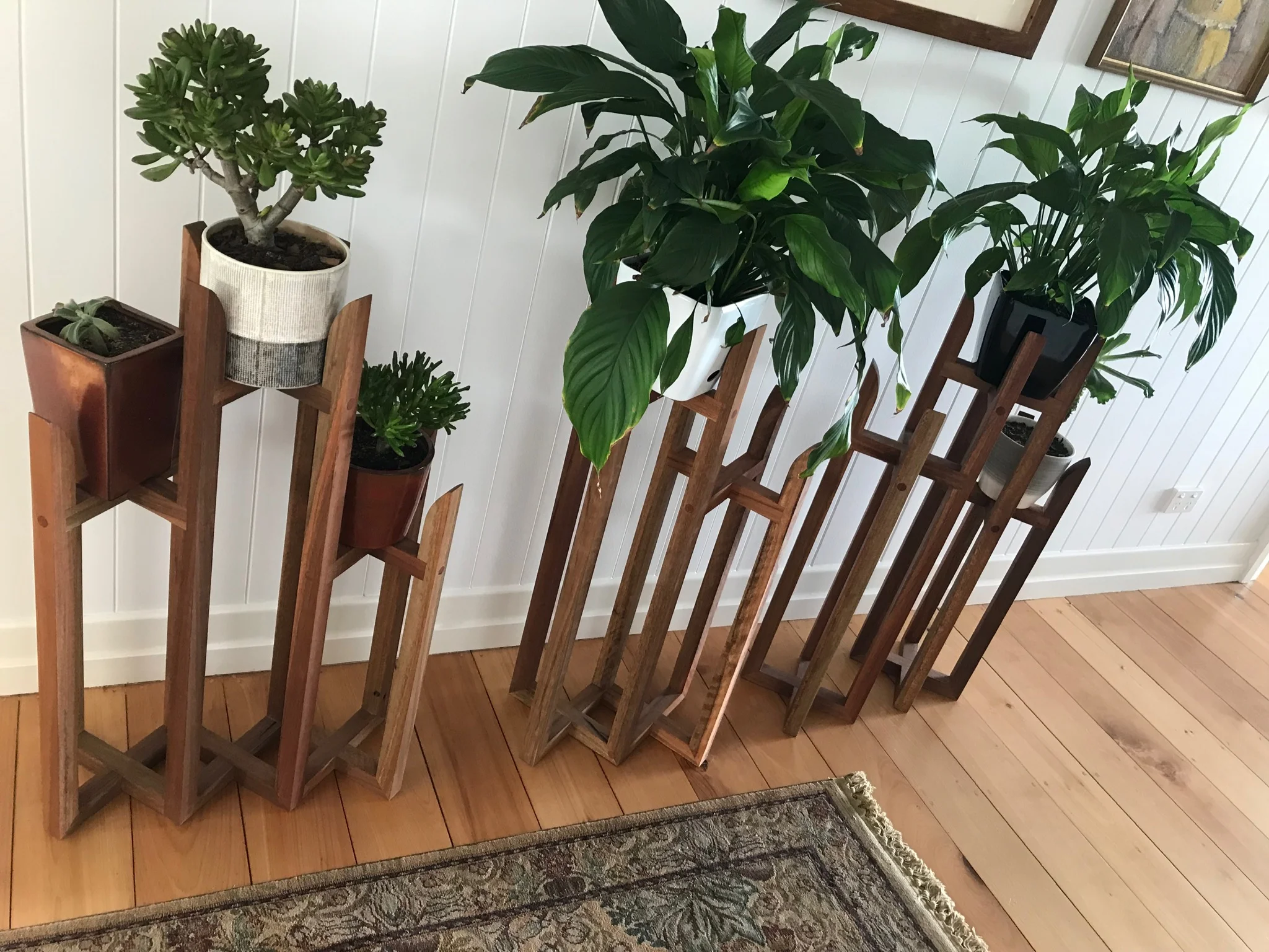 Internal Planters are coated with Tung oil and hand polished with bees wax.