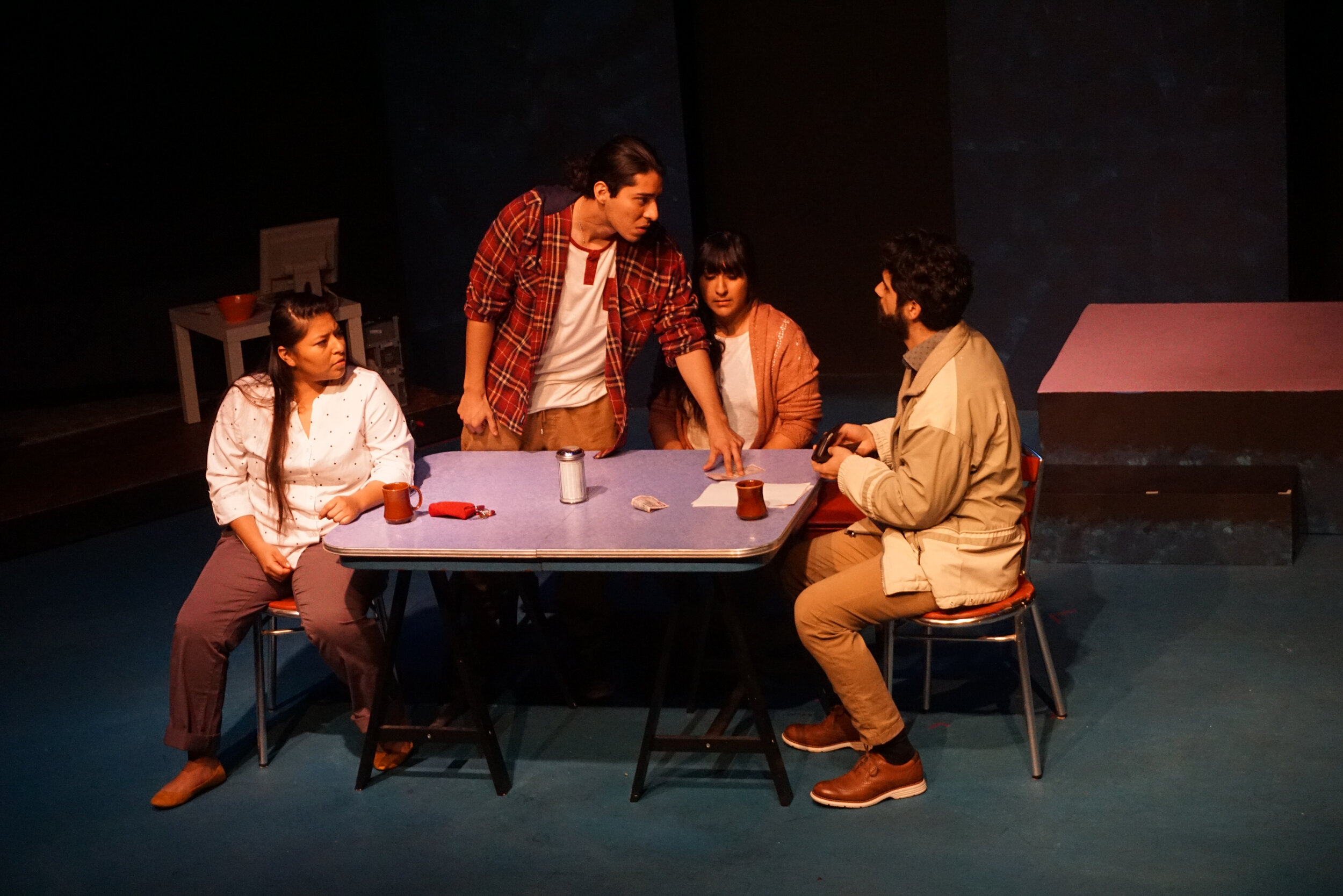  Katherine Bahena-Benitez, Jorge Quintana, Jezabel Olivares, and Cole Winslow in “Water by the Spoonful” by Quiara Alegria Hudes (Directed by Nicole C. Limón) 