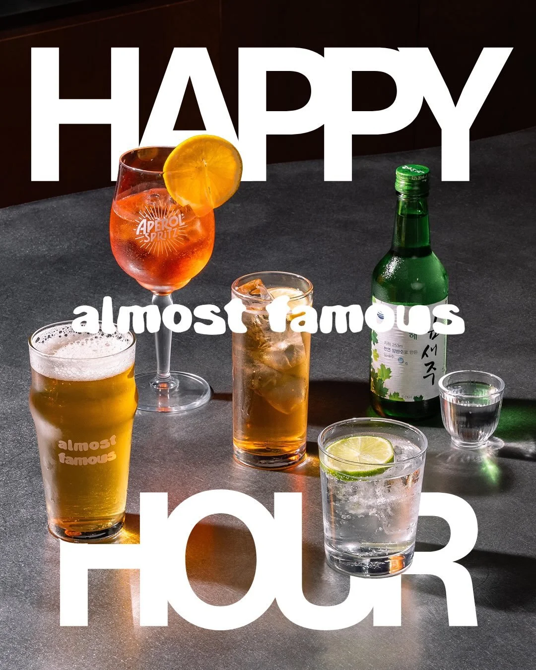 Happy hour is on. Saturdays to Thursdays, till 7pm.

🍺 Craft beers on tap &mdash; from $10
🥃 Spirits (straight up / on the rocks / with mixer) &mdash; $10
🍶 Someak Set (3 lagers + 1 Saero Soju) &mdash; $42

Whatever&rsquo;s on tap, It&rsquo;s wort