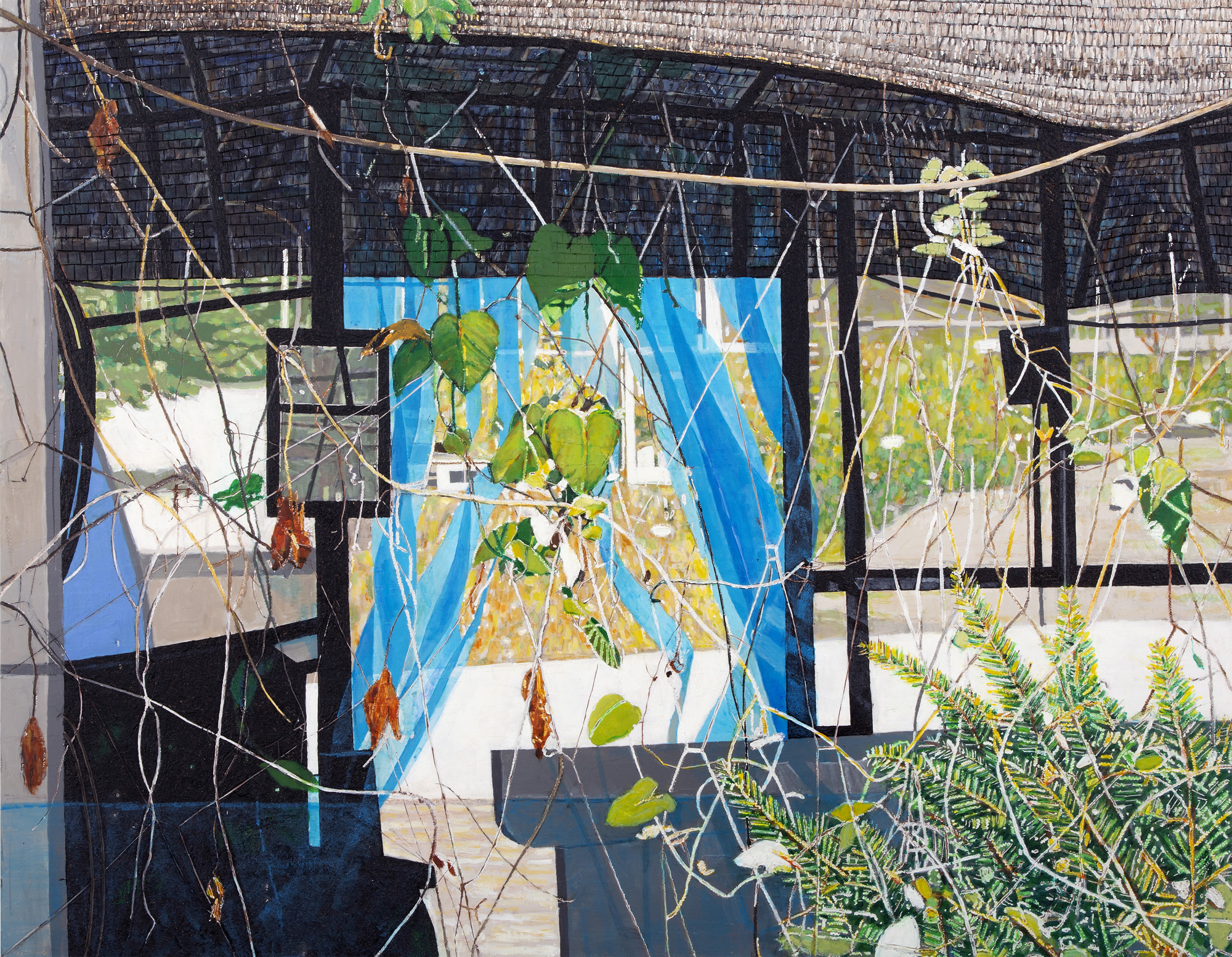 파란 휴식 Blue Rest 90x116.7cm Mixed Media 2018 USD9000 / £7000