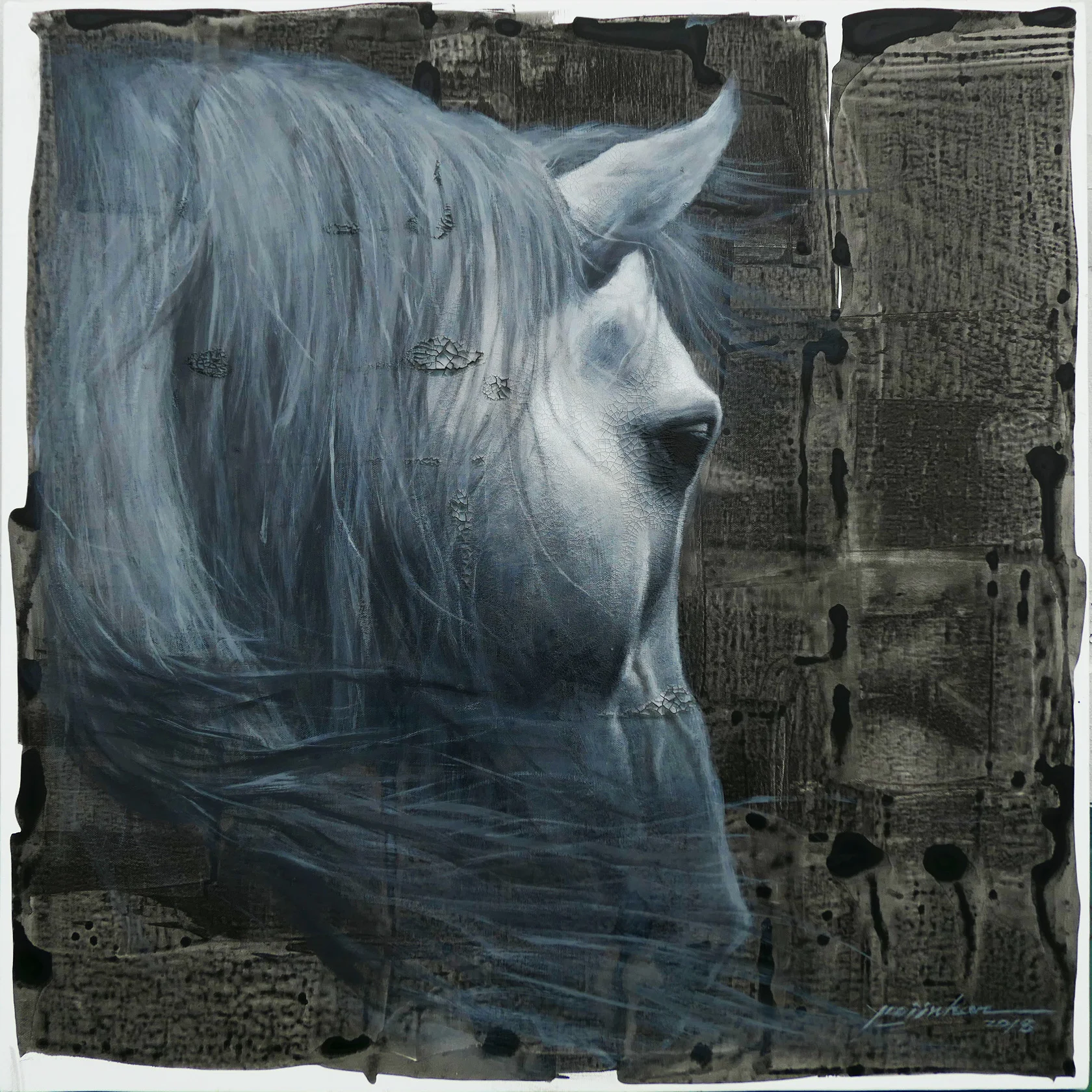  A Fantastic Moment of an Abyss 2018 Acrylic on Canvas 72.7x72.7cm     