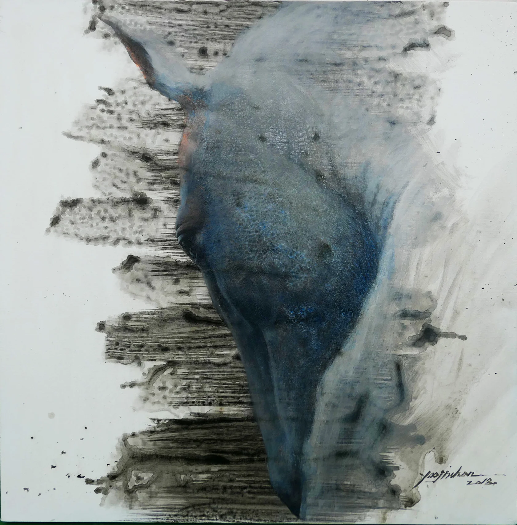  A Fantastic Moment of an Abyss 2018 Acrylic on Canvas 72.7x72.7cm     