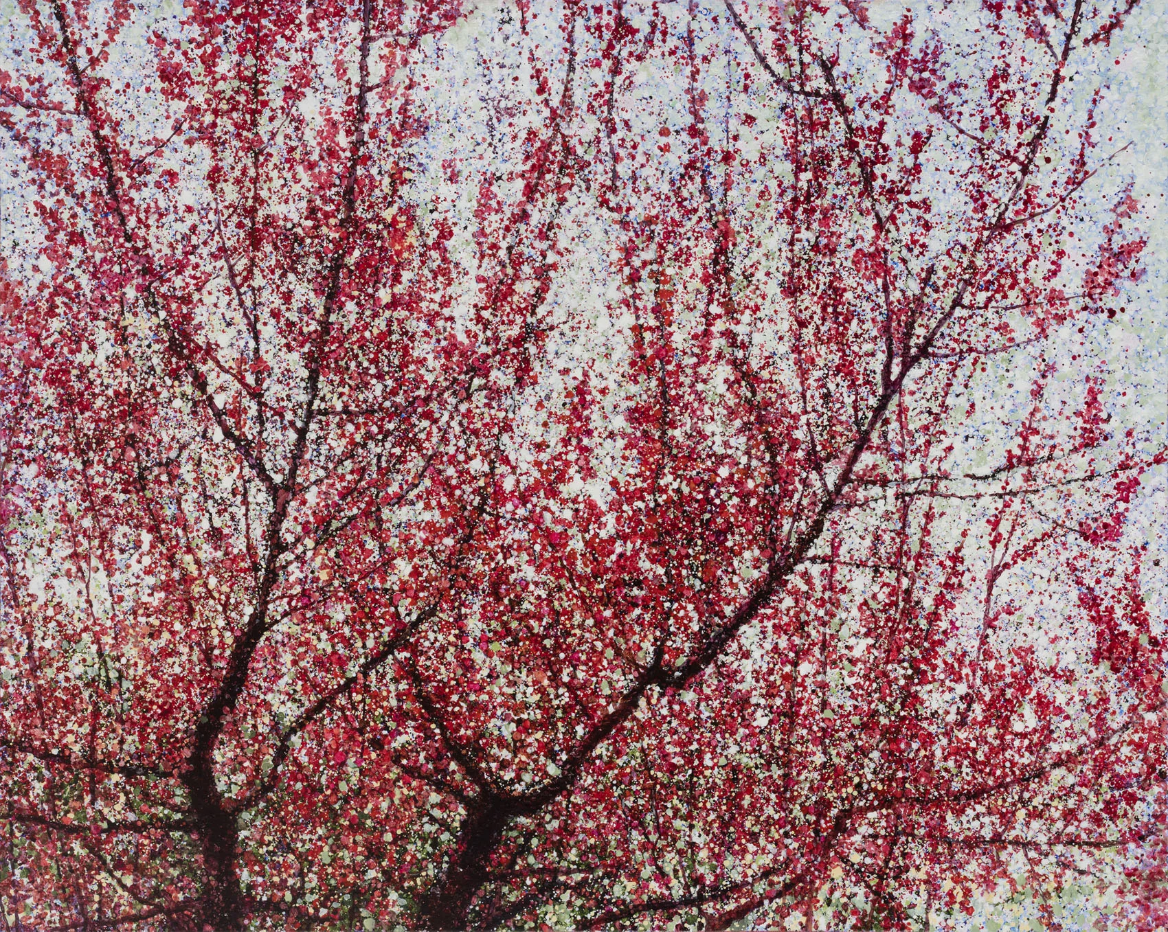 Blooming Sound: Red 72.7x91cm Acrylic on Canvas 2018 USD3600 / £2800