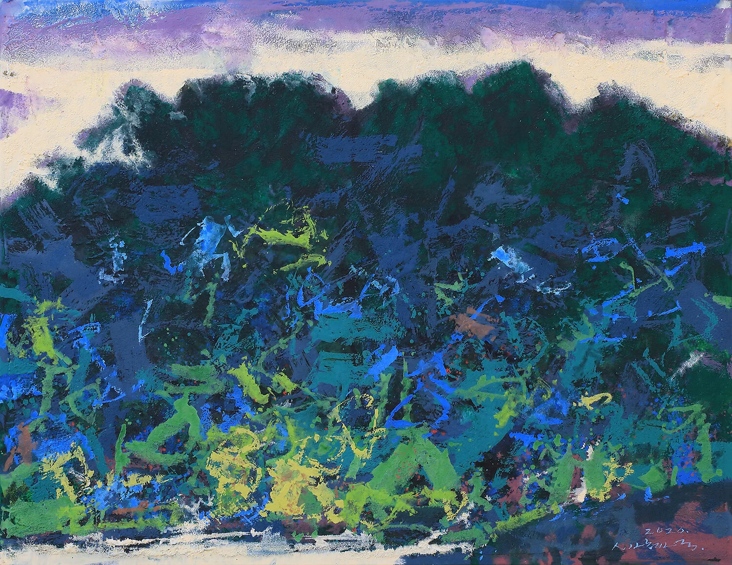  산의 울림 Echo of Mountain 2020 Acrylic on Canvas 100.0x80.3cm     