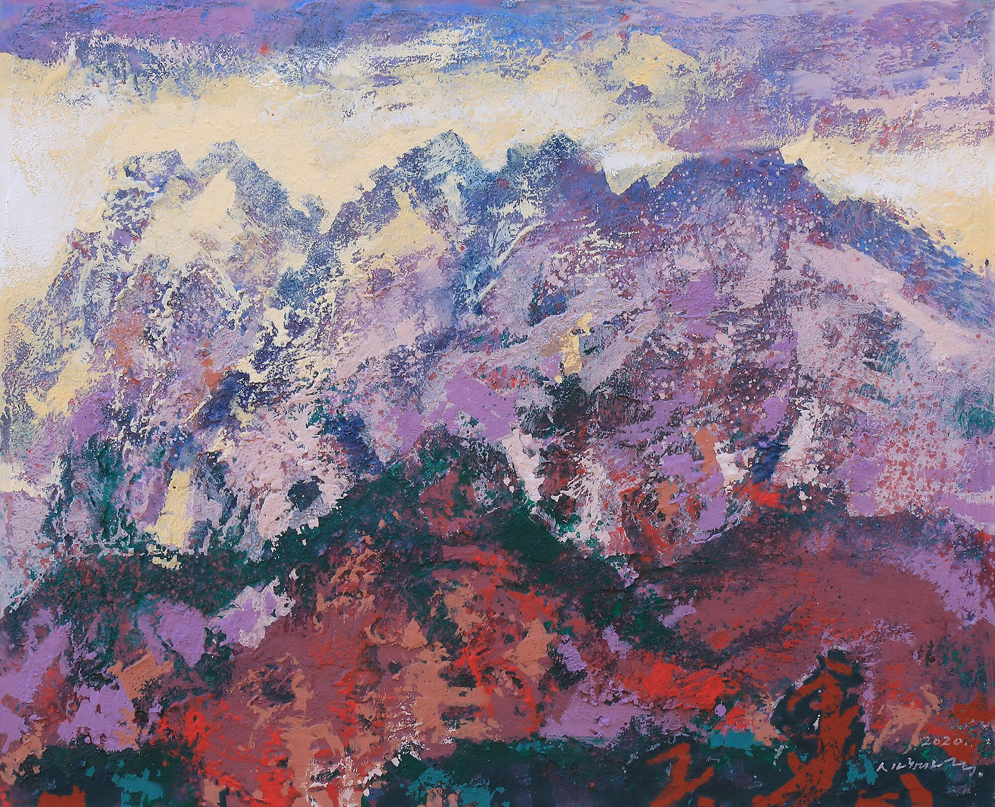  자연의 울림 Echo of Nature 2020 Acrylic on Canvas 100.0X80.3     