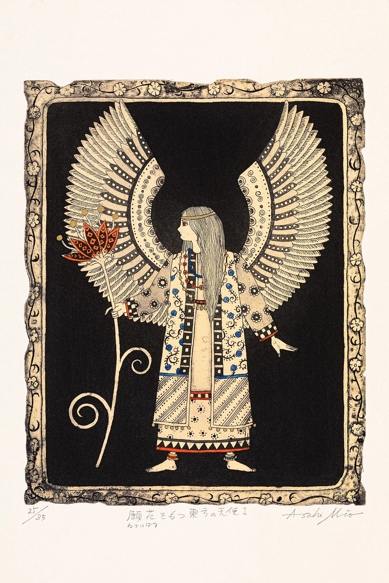  Angel of the East with the hope flower 1_25/35_etching     