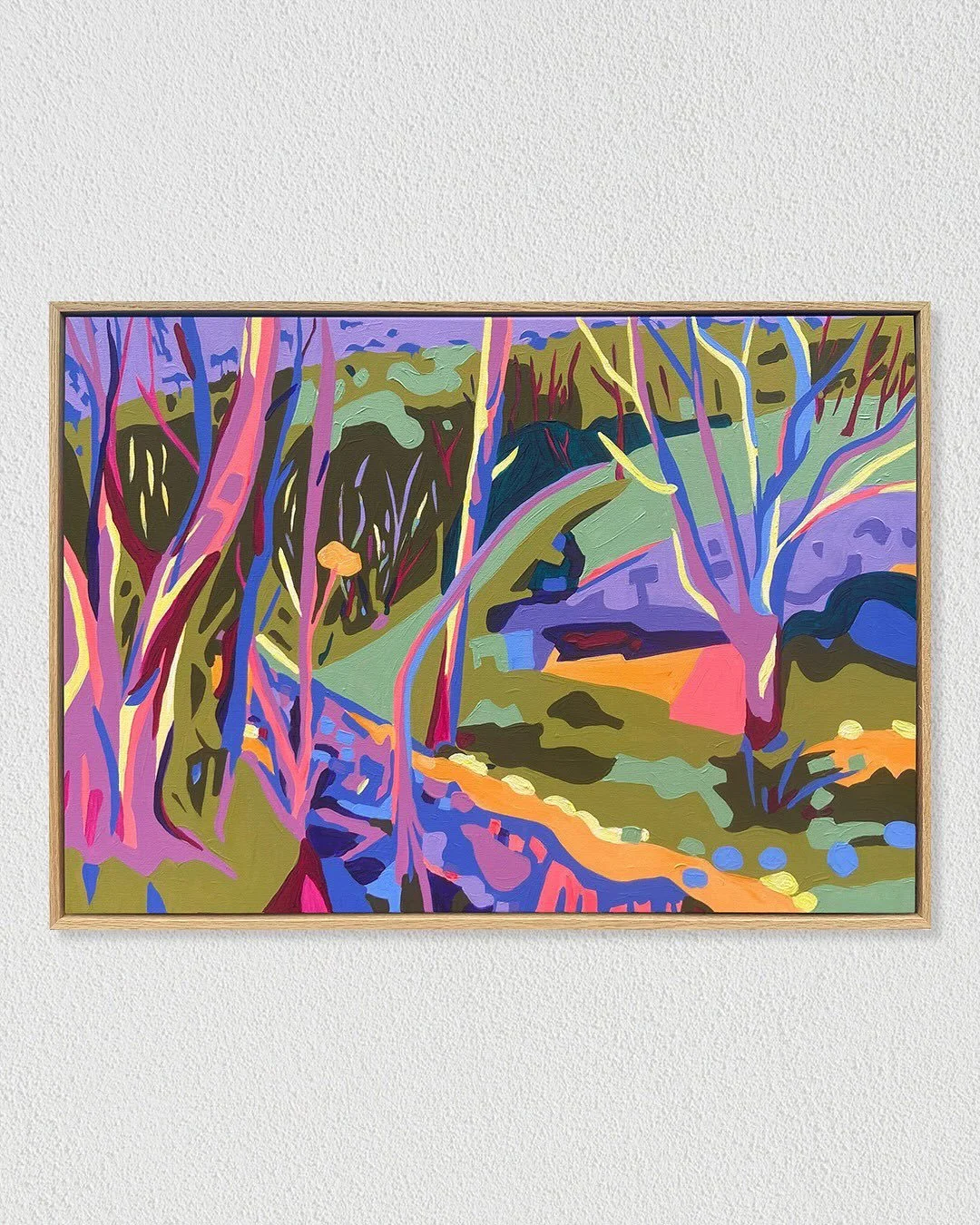 &lsquo;We Can Hold This Now&rsquo; Chambers Gully, Greenhill, SA 73cm W x 53cm H framed in oak has just popped up on the website 👏🏻 
.
.
.
.
.
#landscapepainting #southaustralianart #southaustralianartist #colourfulart #southaustralia #landscapeart