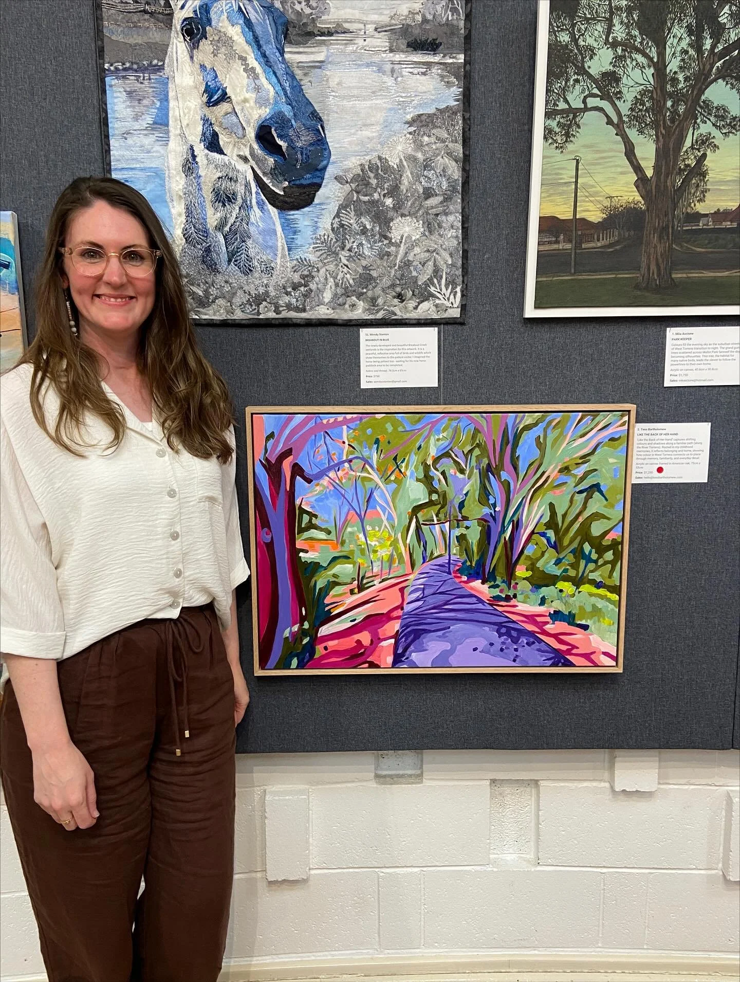 &lsquo;Like The Back Of Her Hand&rsquo; was shortlisted for the @westtorrens Art Prize 👏🏻 and guess what!?! Sold on opening night which was such a surprise to me that I nearly punched someone in the face pointing to it because I was soo excited see