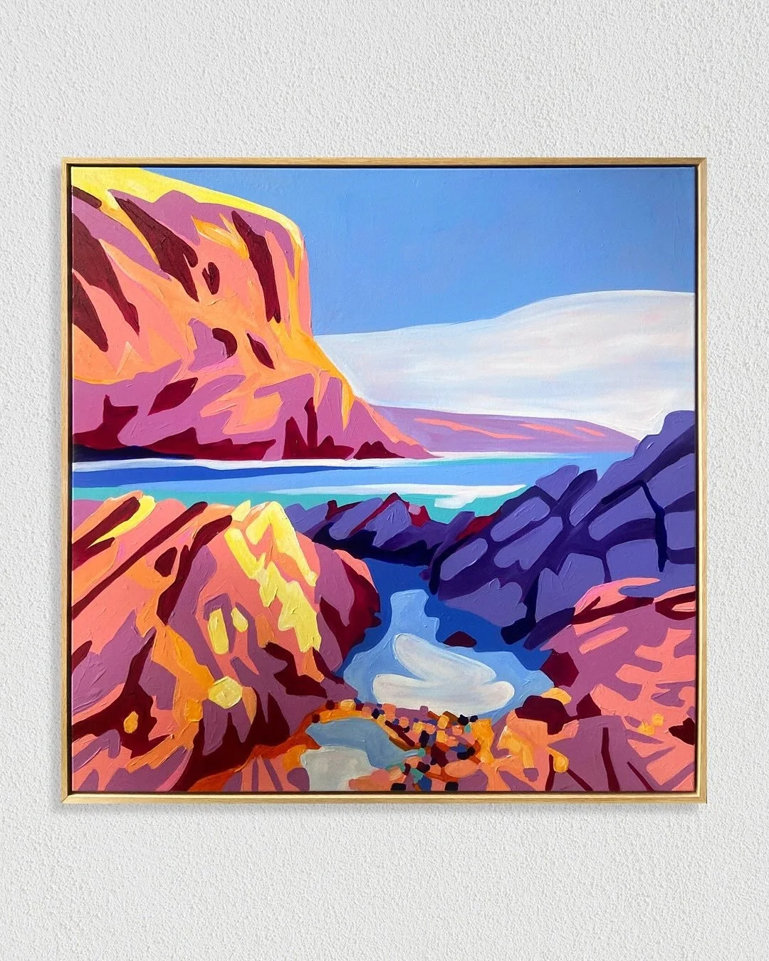 No trees what!?!? 🙀 I know! Who is this 😂😂😂 

Say hello to &lsquo;Land &amp; Sea&rsquo; Second Valley, South Australia.  79 x 79cm framed in oak by the legendary @upinframessa 
Now available on my website - see link in bio 

Inspired by an advent