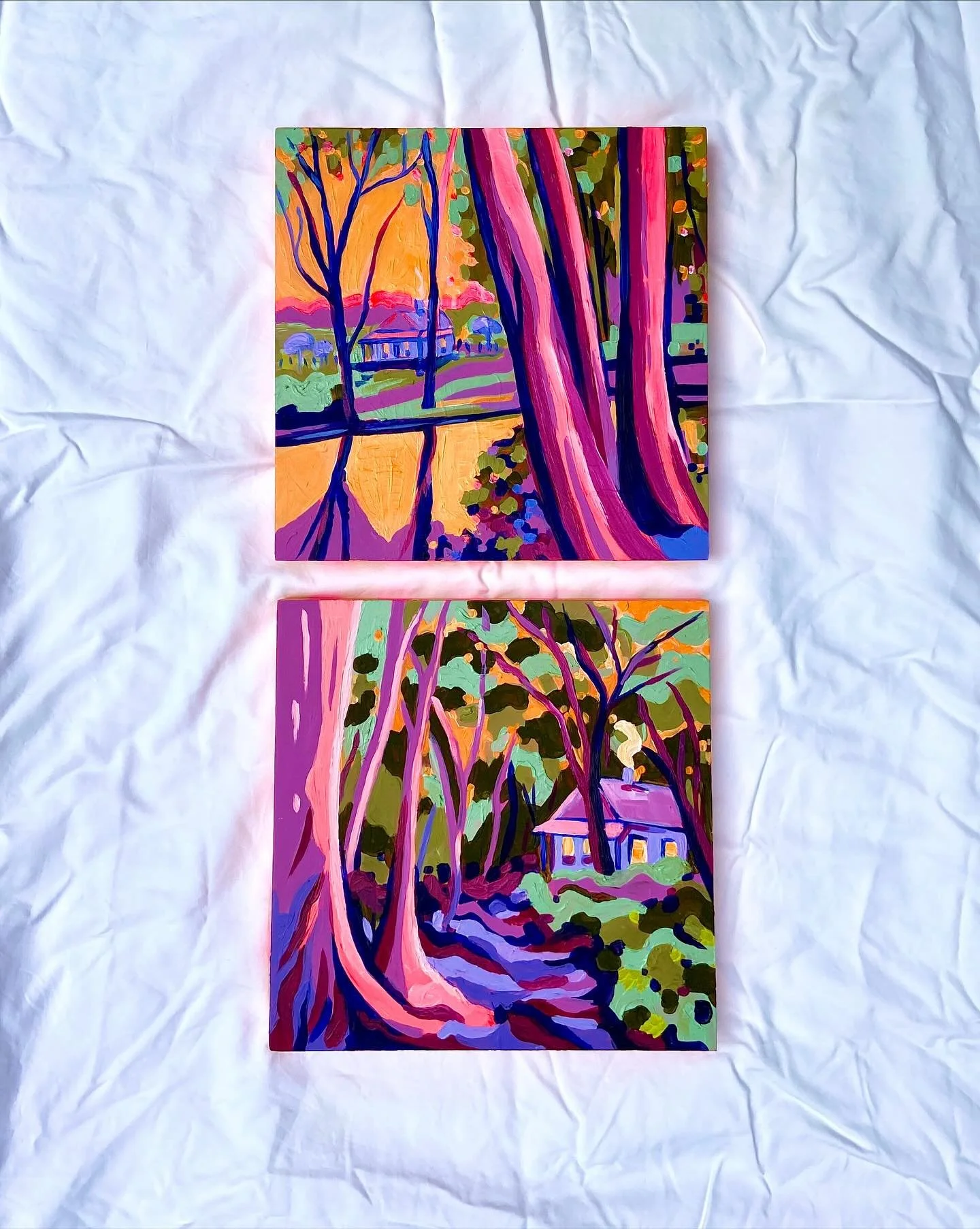 Insta flash sale!!! 

First to comment SOLD (top or bottom) 
Special price of $280 each acrylic on wooden board 
😘 
#southaustralianart #southaustralianartist