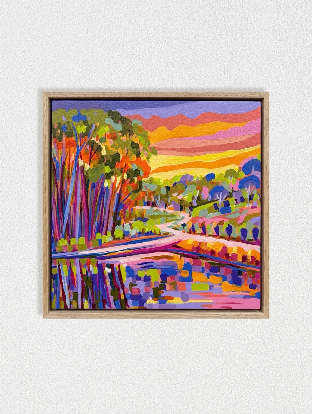 &lsquo;The Garden Drive&rsquo; - Balhannah, SA. 33 x 33cm 
This little beauty is based on the incredible @kidmanflowers at sunset in the Adelaide Hills. 
She will be a part to my &lsquo;Home In The Hills&rsquo; exhibition, at @marshis_kitchen for @sa