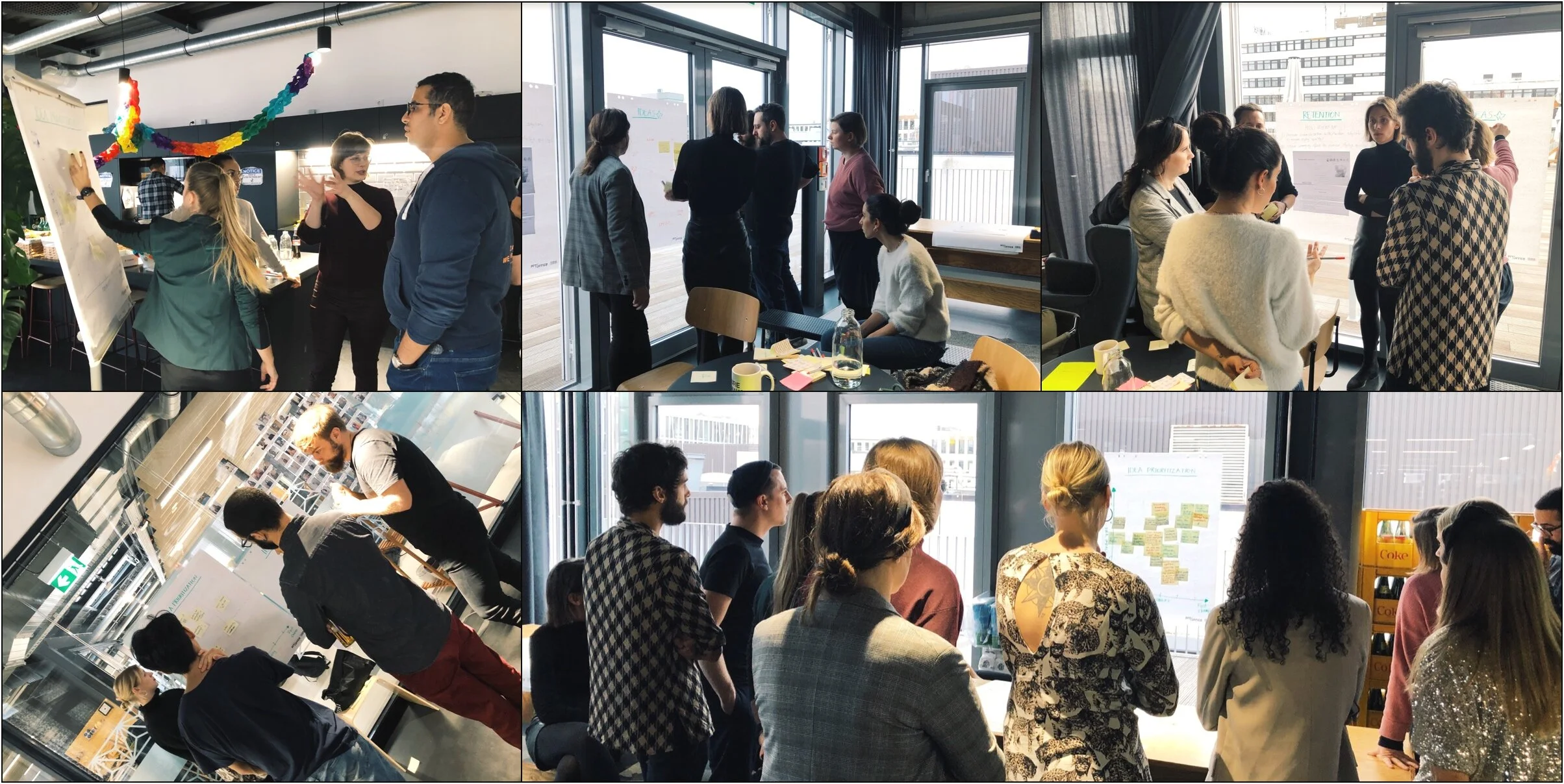 5. Ideation WorkshopSupported with peers from Zalando product design team, I ran an ideation workshop with 35+ attendees from different parts of the organization. Participants were first introduced to the findings, and followed by 4 parallel ideation boards representing different journey stages.