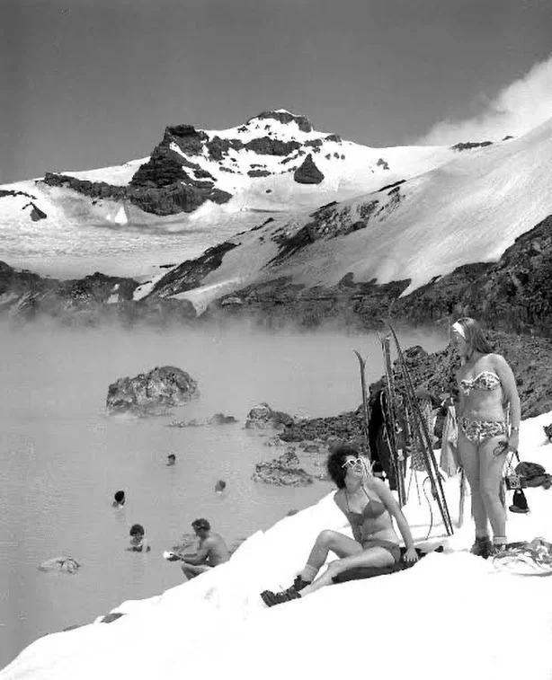 Who knew you could once swim in Ruapehu&rsquo;s crater lake? There was little volcanic activity in Ruapehu&rsquo;s Crater Lake in the 50s and early 60s, melting snow and summer rain filled the lake, which was heated by steam (dreamy). Renewed volcani