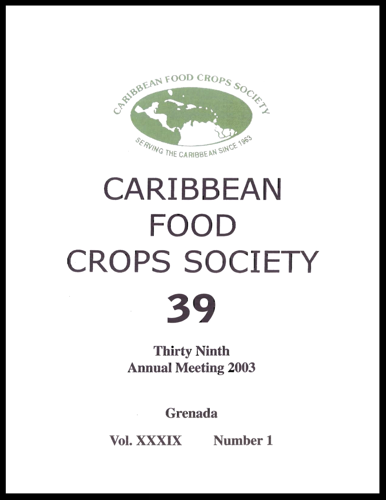 2003, Vol. 39, Grand Anse, GD
