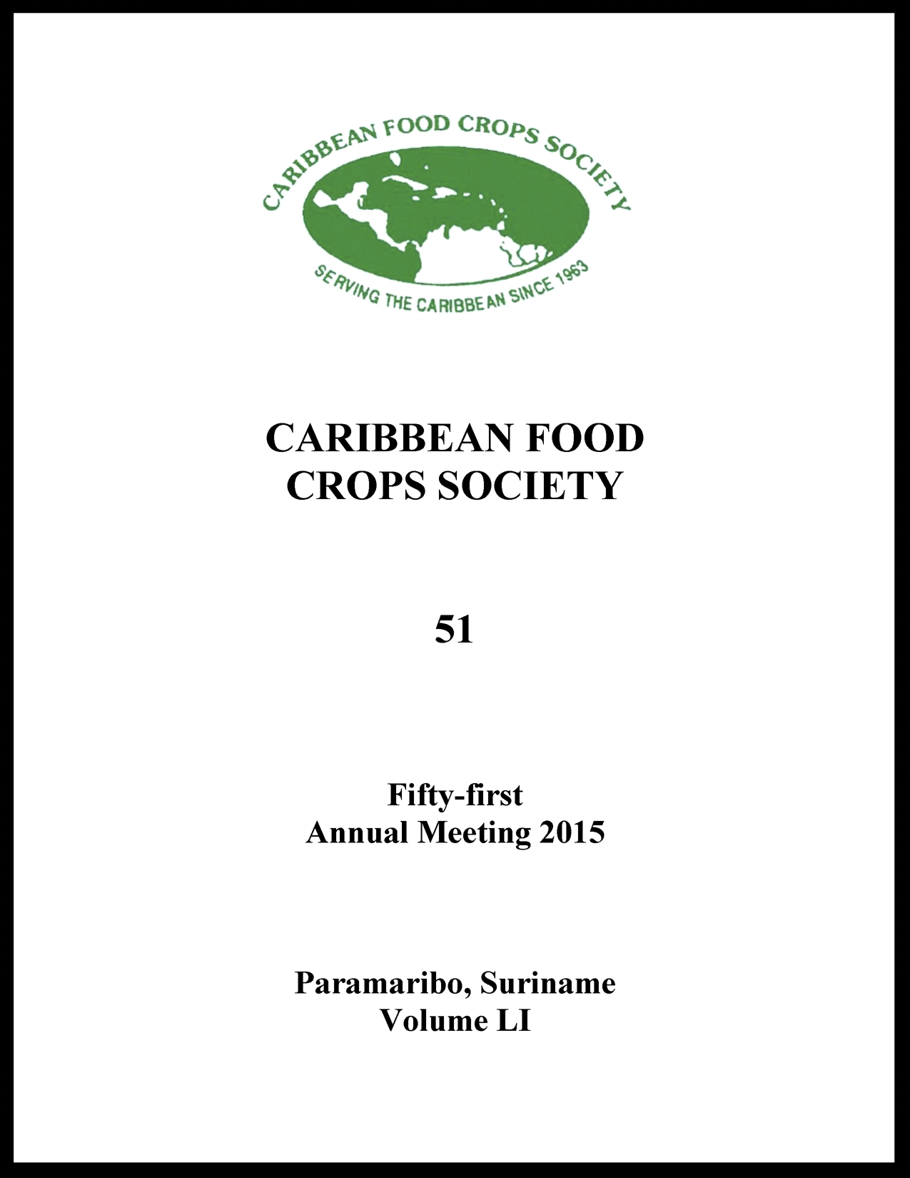 2015, Vol. 51, Paramaribo, SR