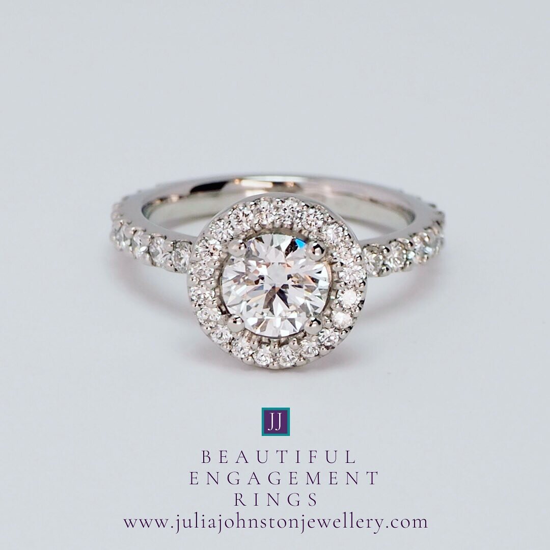 I made this beauty for my client to give as a lovely New Year surprise.  It holds a beautiful one carat brilliant cut diamond surrounded by smaller diamonds, set in platinum. Can you imagine it on your finger?
.
.
#engagementring #bespokeengagmentrin