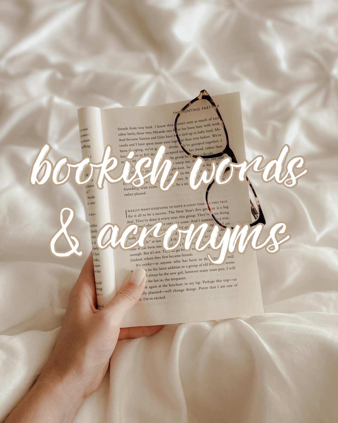 Just for fun, and in case anyone here has ever been like what the heck is she talking about 🤔🙂 This edition is mostly acronyms, but these are some of the basics defined / ones I&rsquo;ve used often!

💭 What bookish acronym has always tripped you u